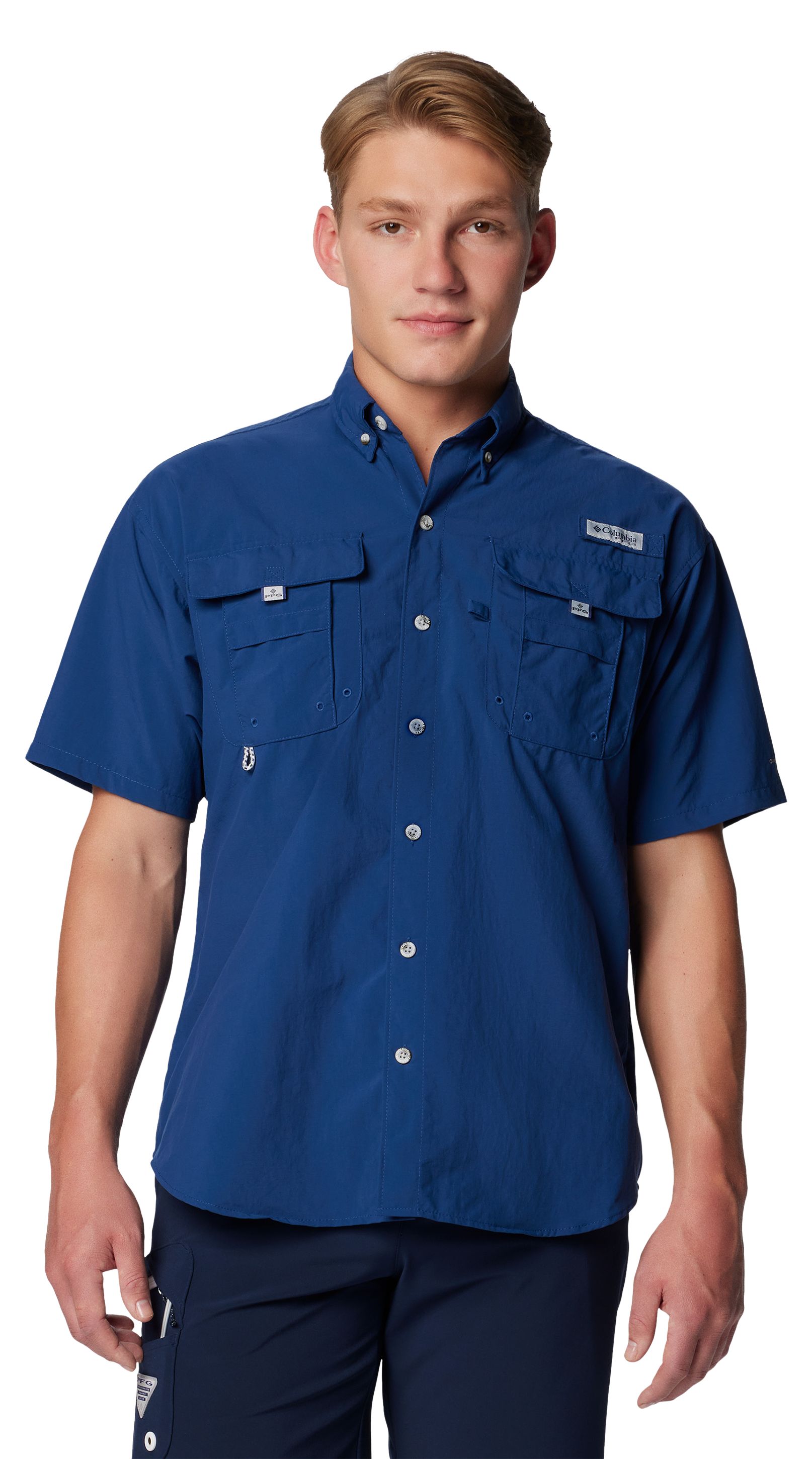 Image of Columbia Bahama Short-Sleeve Shirt for Men - Carbon - 2X