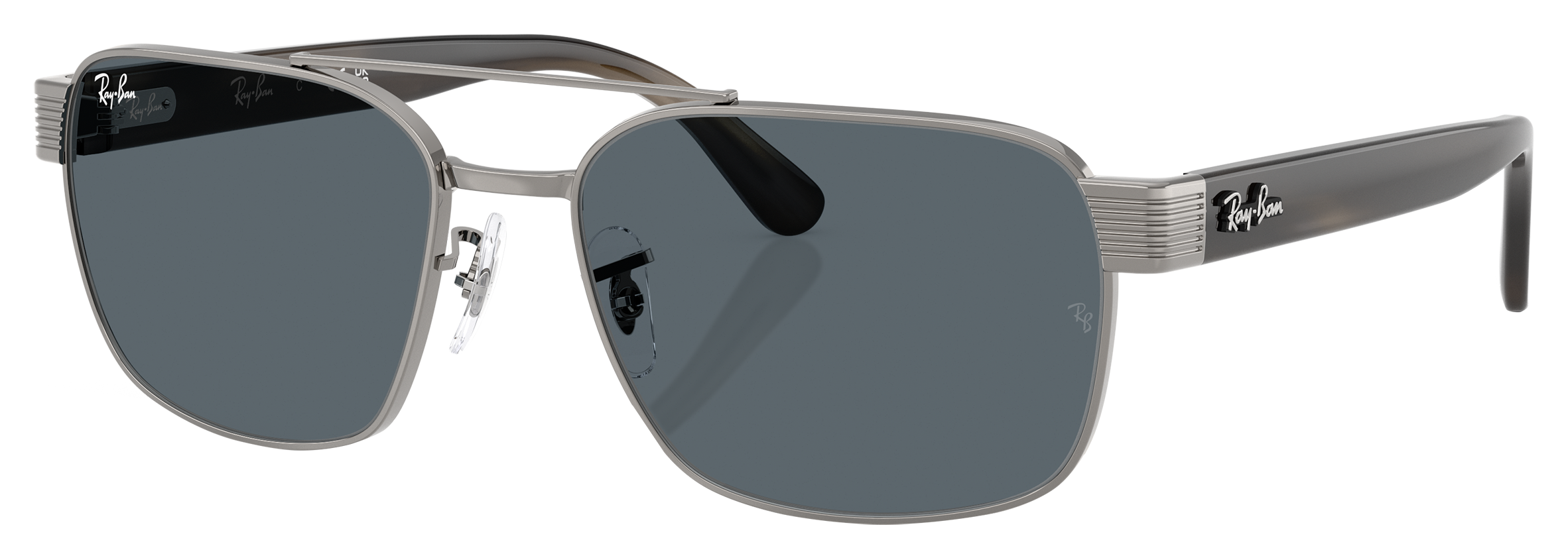 Ray-Ban RB3751 Glass Sunglasses - Polished Gunmetal/Blue Classic