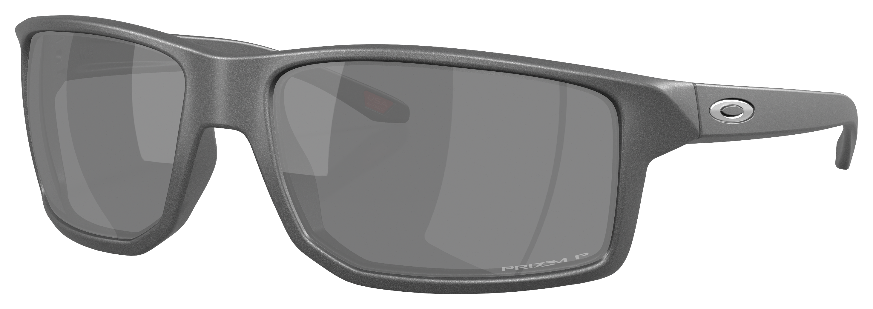 Image of Oakley Gibston XL OO9470 Prizm Grey Mirror Sunglasses - Polished Steel/Prizm Black Mirror - Medium