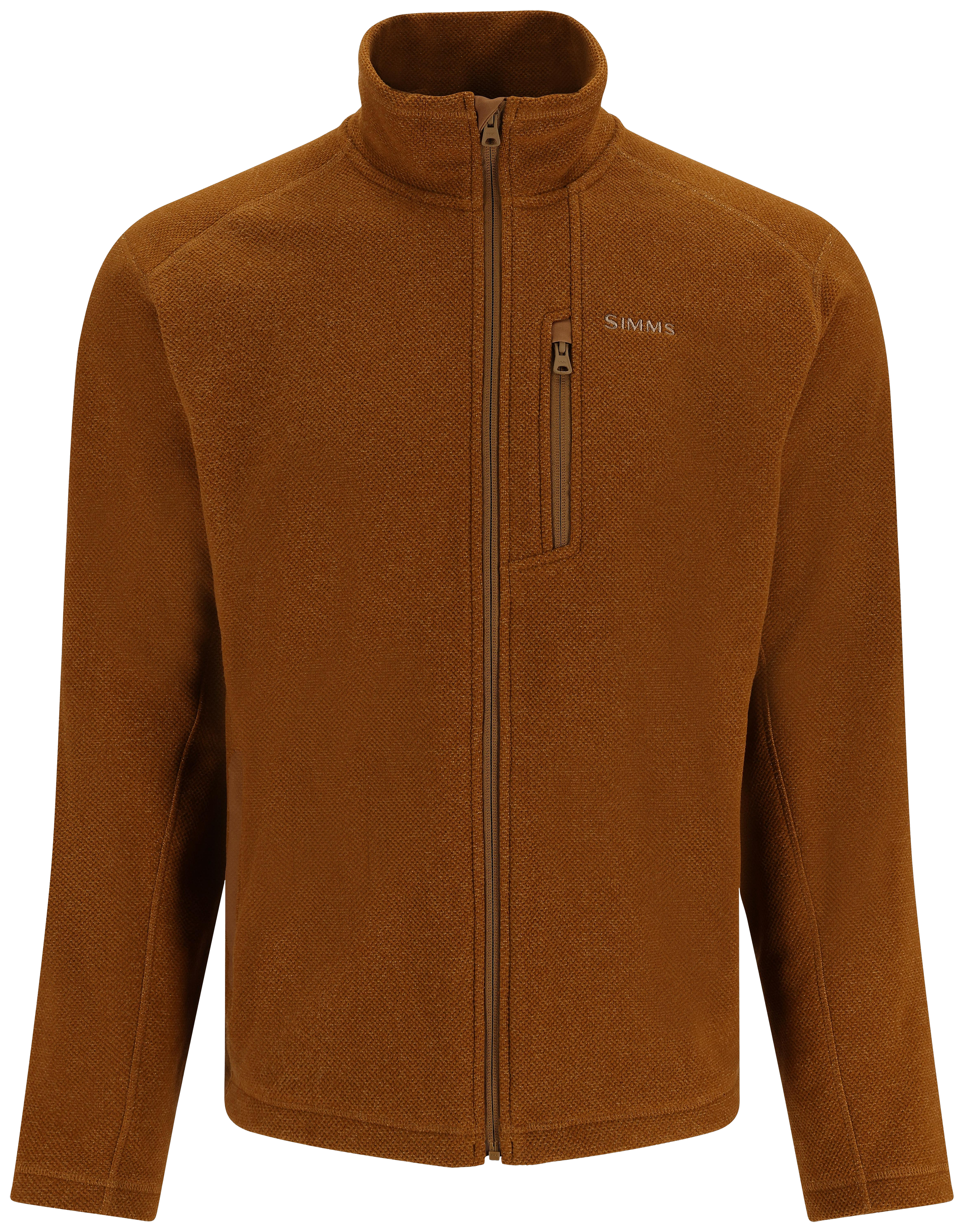 Image of Simms Rivershed Full-Zip Fleece Long-Sleeve Jacket for Men - Cobia Heather - M