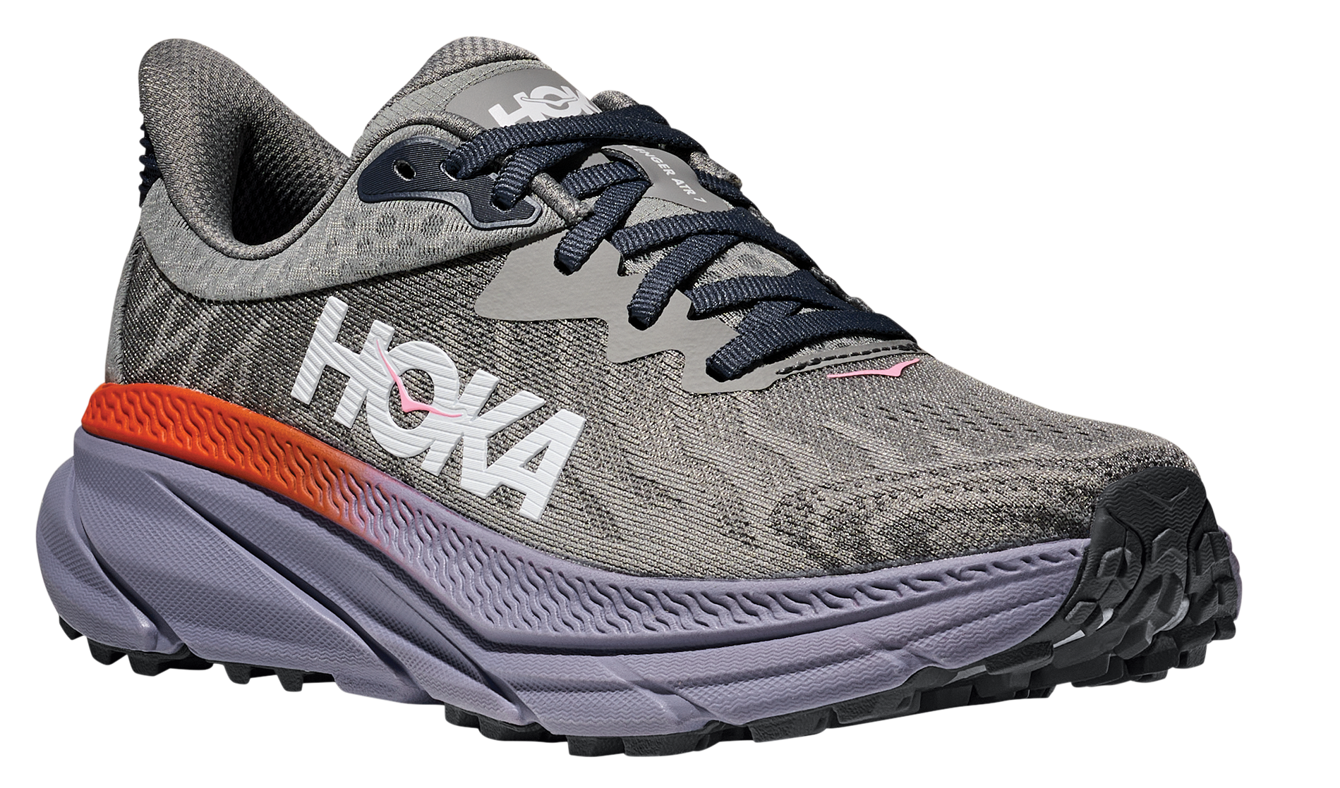 Image of HOKA Challenger ATR 7 Trail Running Shoes for Ladies - Galactic Grey/Wild Indigo