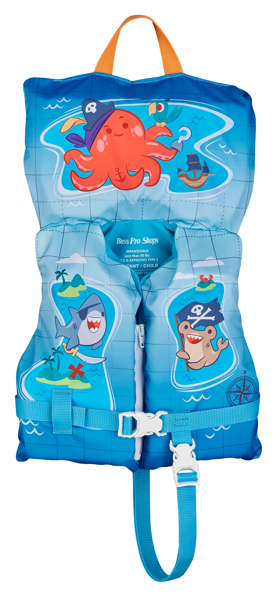 Image of Bass Pro Shops Deluxe Pirate Character Life Jacket for Babies or Kids
