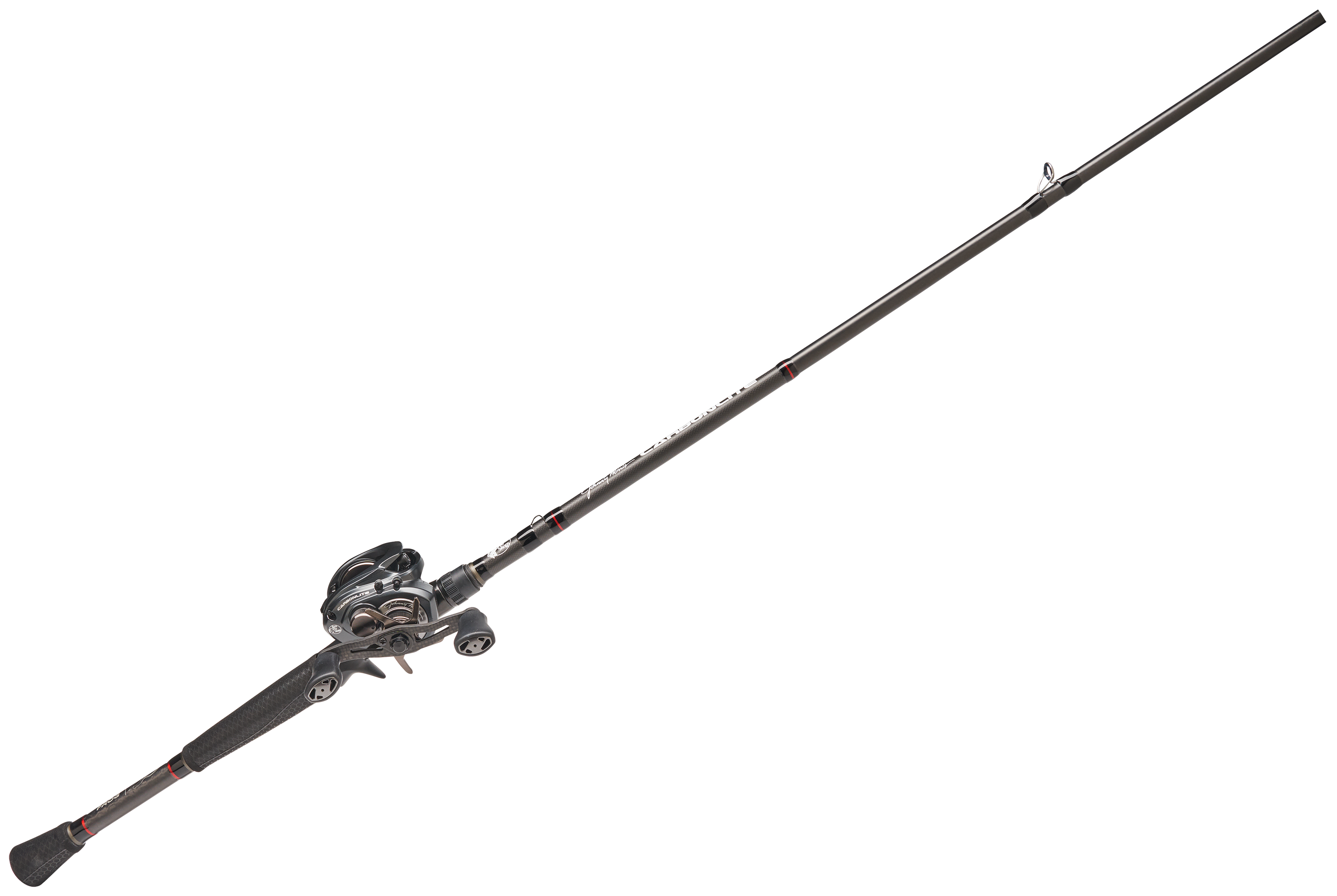 Image of "Bass Pro Shops Johnny Morris CarbonLite Technique Baitcast Combo - Left - 6'9"" - Light - 7.5:1 - Super Finesse"