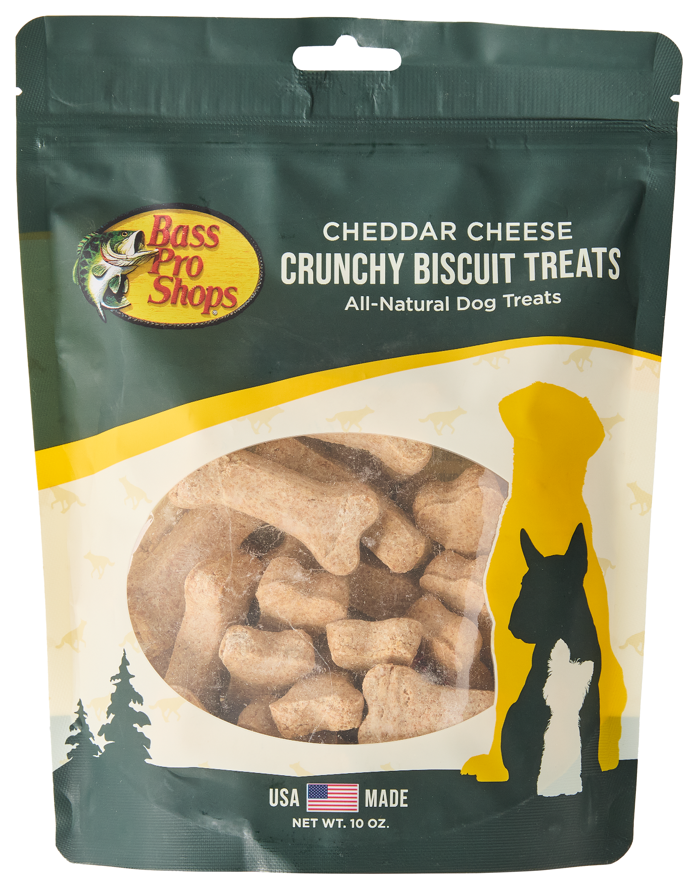Bass Pro Shops Crunchy Biscuit Dog Treats - Cheddar - 10 oz.