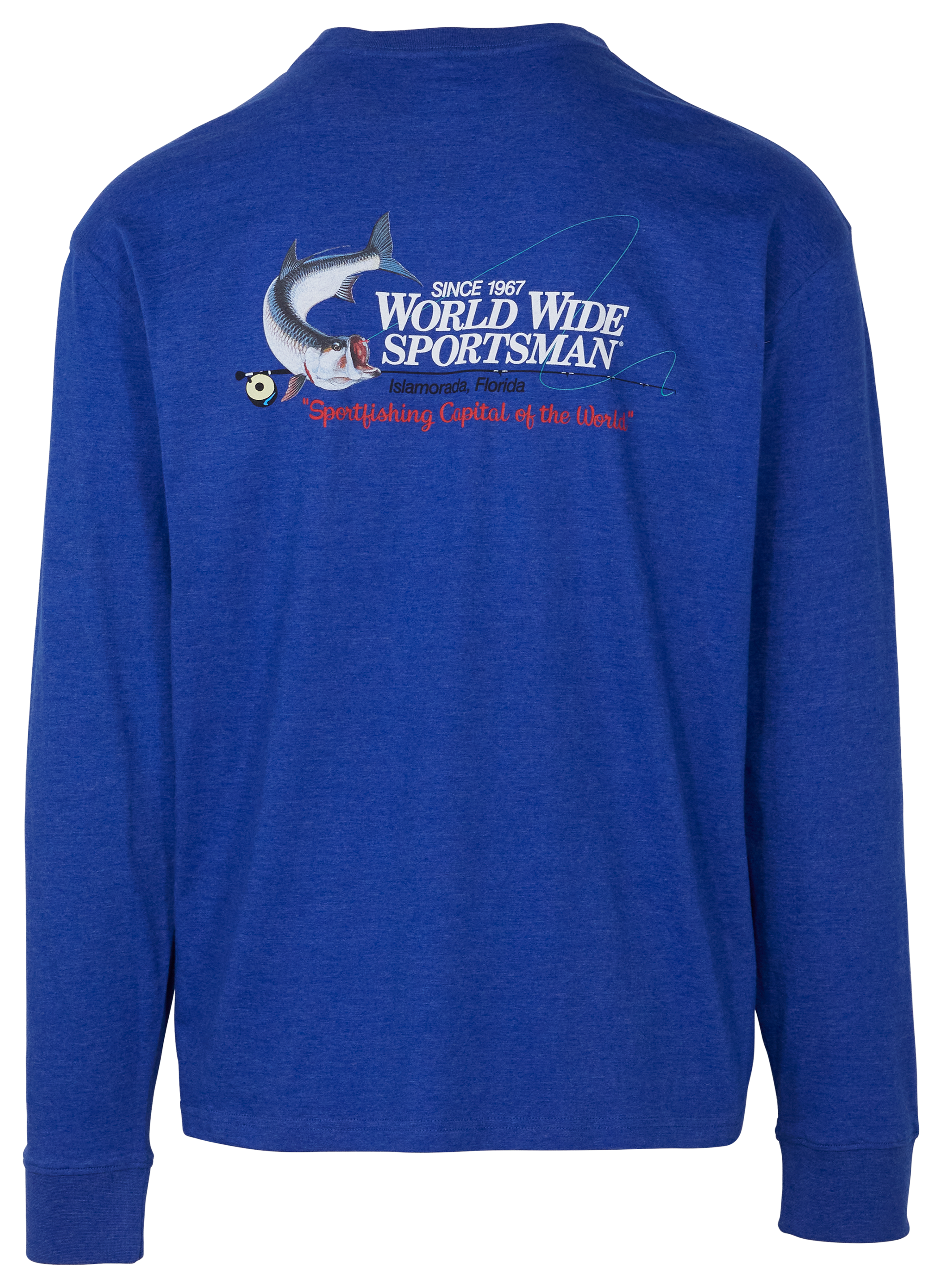 Image of World Wide Sportsman Islamorada Long-Sleeve Pocket T-Shirt - Royal Blue