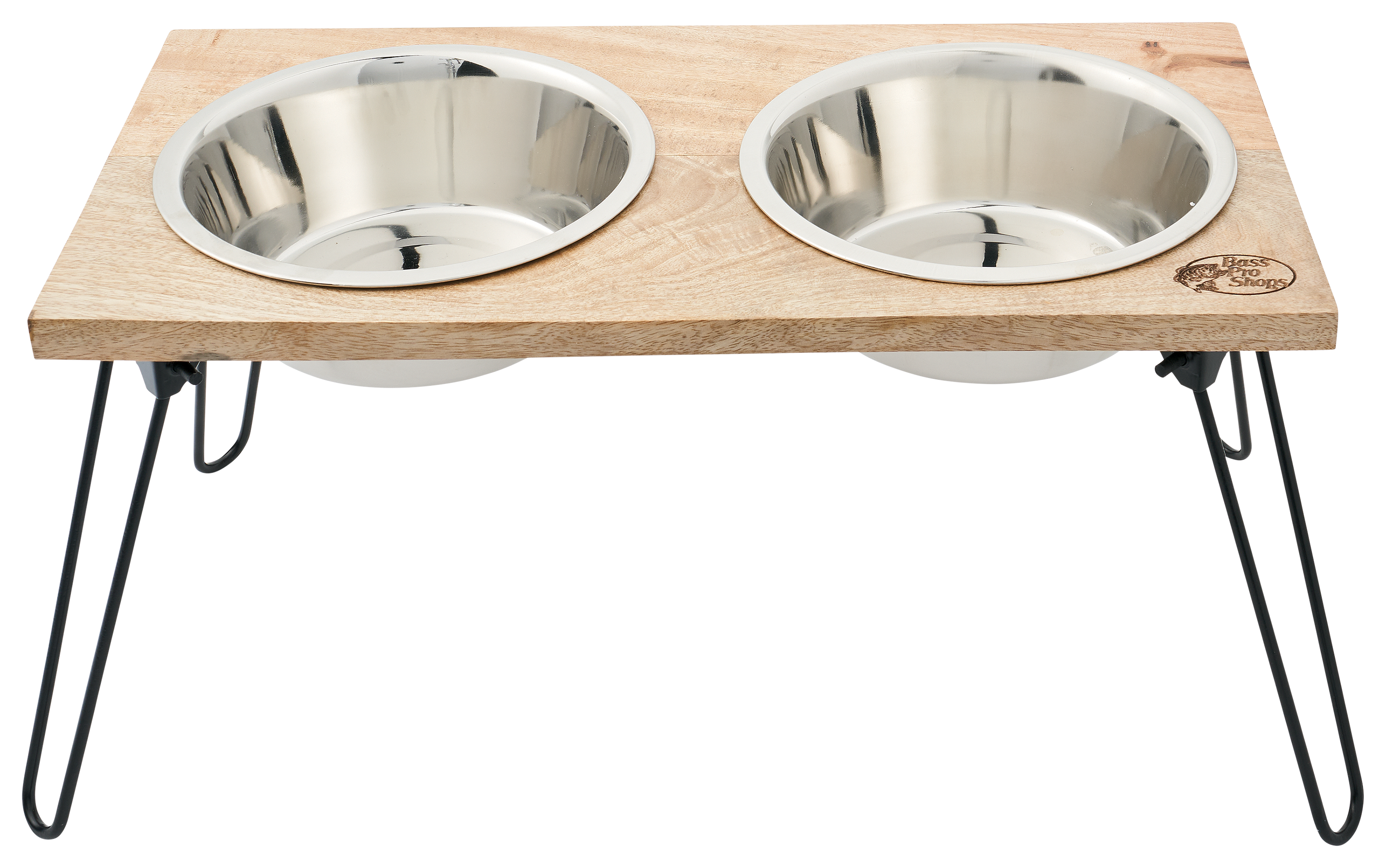 Image of Bass Pro Shops Wooden Pet Bowl Holder