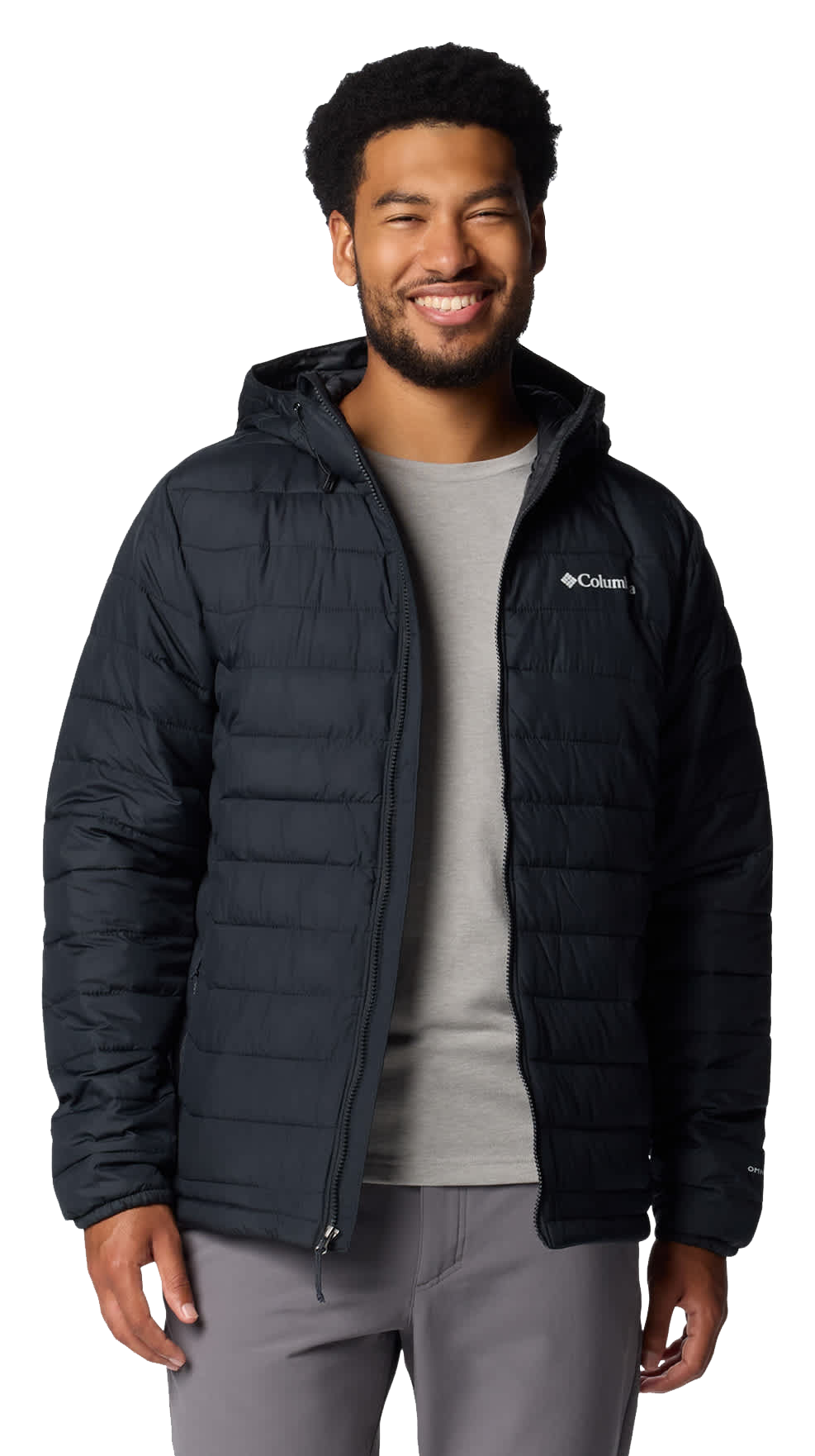 Image of Columbia Powder Lite II Hooded Jacket for Men - Black