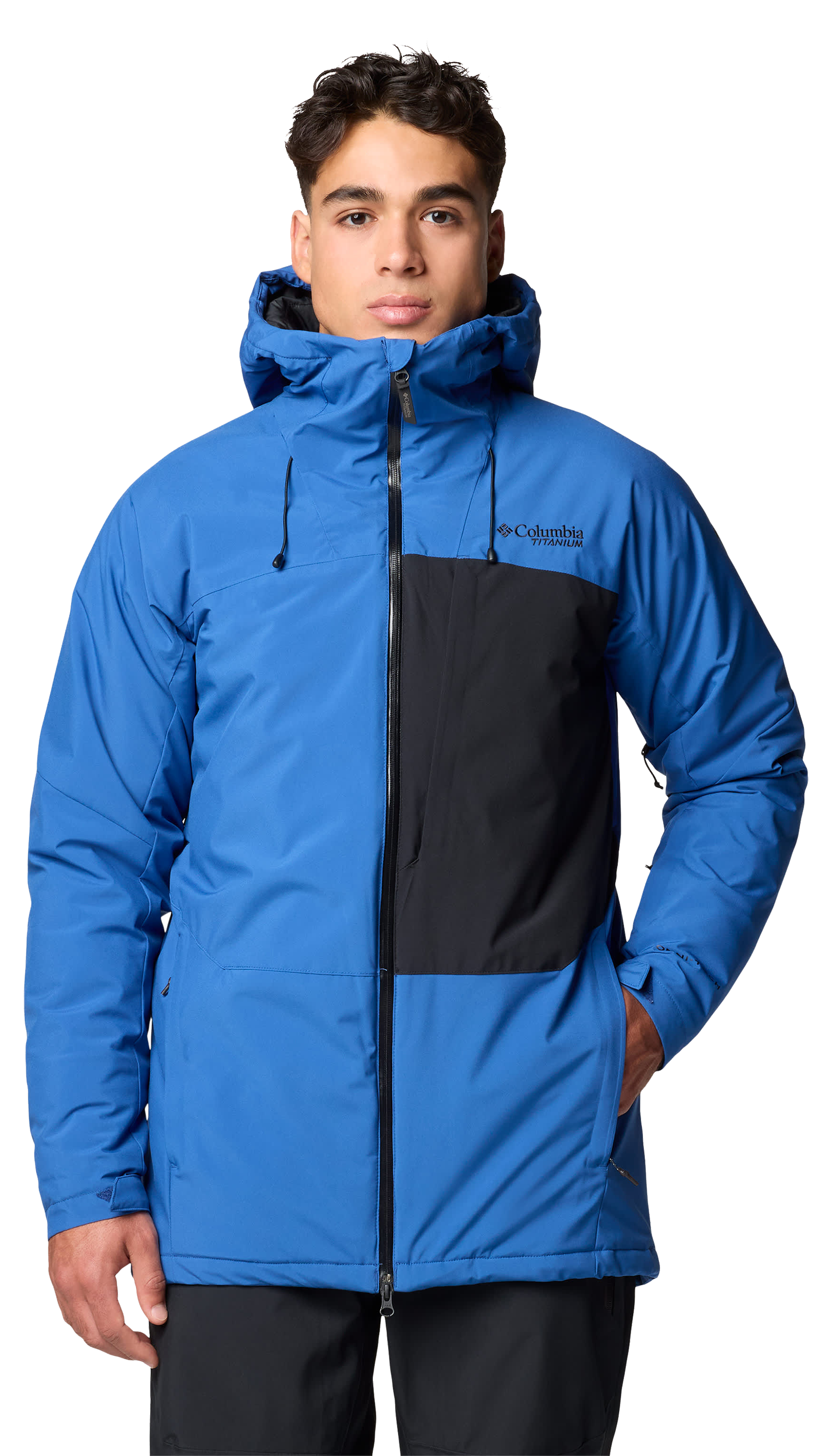 Image of Columbia Winter District III Jacket for Men - Mountain Blue/Black - M