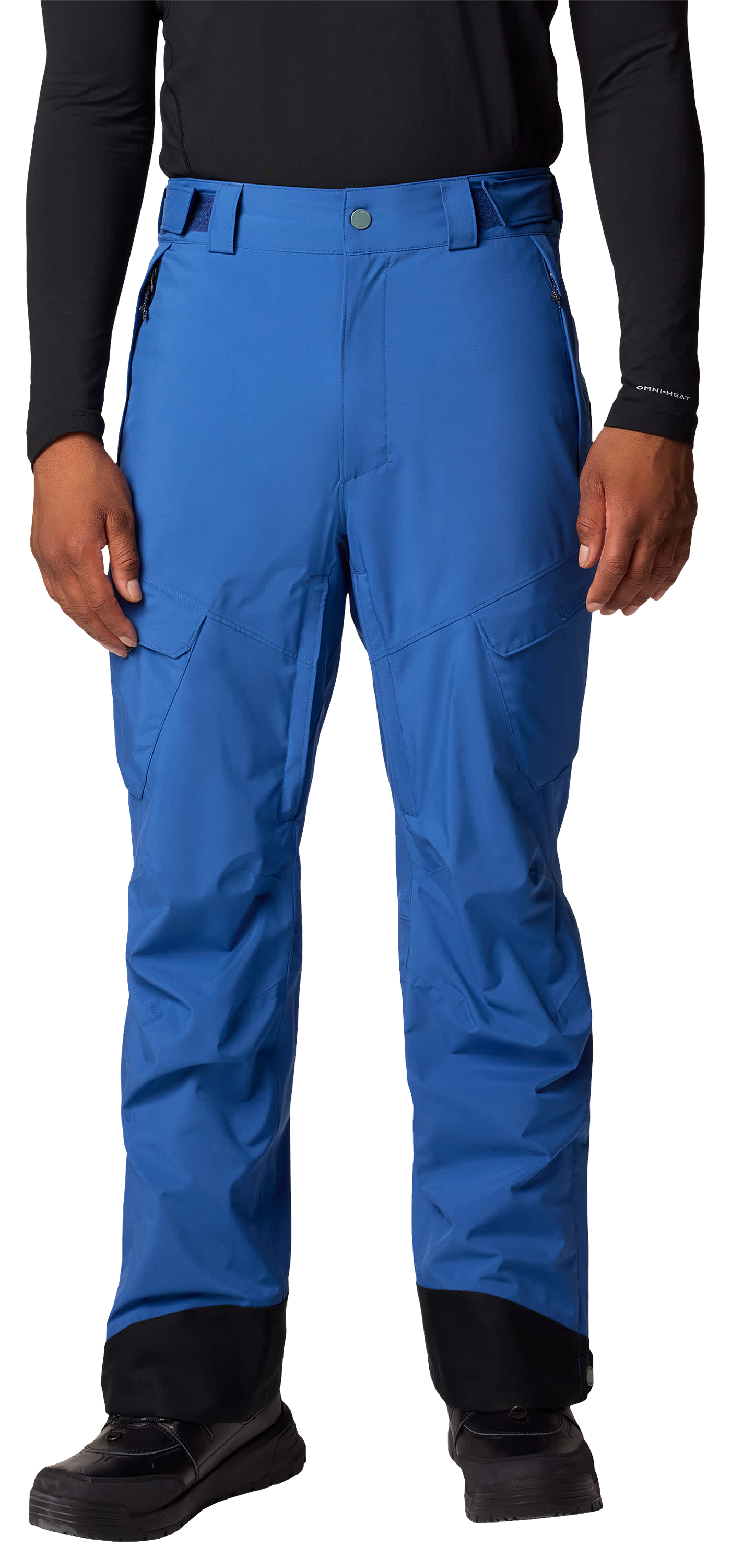 Image of Columbia Powder Stash II Ski Pants for Men - Mountain Blue/Black - S - Regular