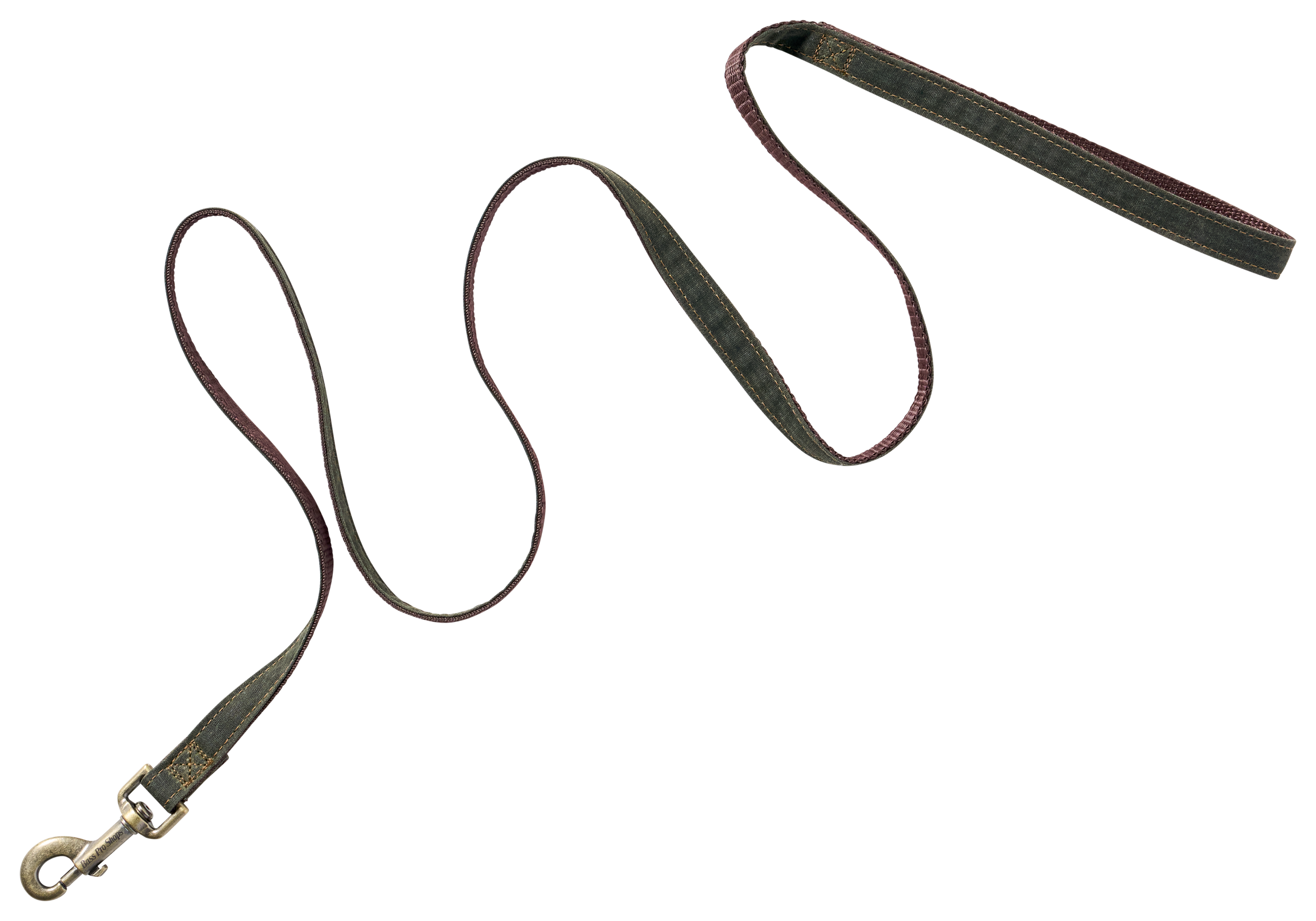 Image of Bass Pro Shops Waxed Canvas Dog Leash - Green