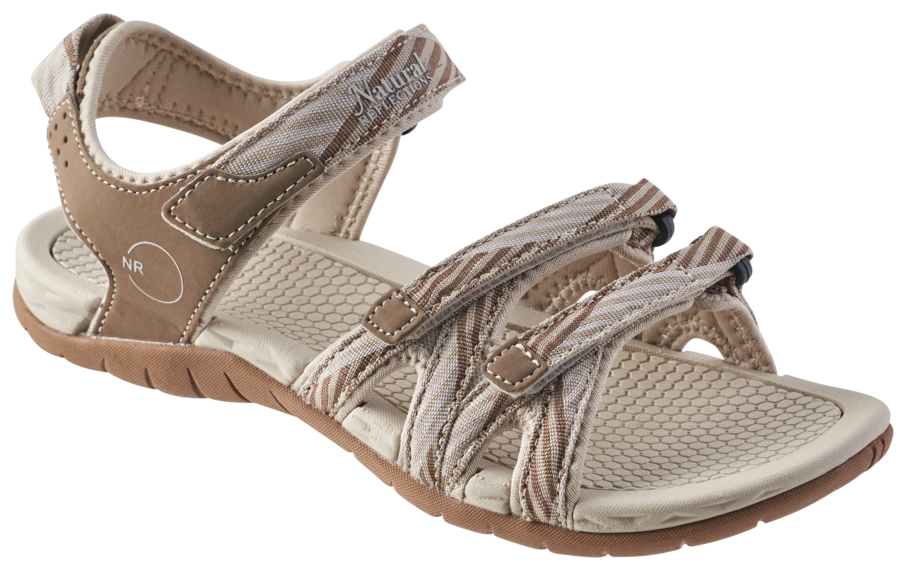 Natural Reflections Natural Reflections Cape May Sport Sandals - Khaki Multi - $32.97 at Bass Pro Shops