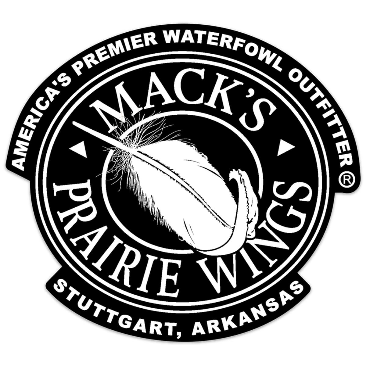 Image of Mack's Prairie Wings Logo Decal