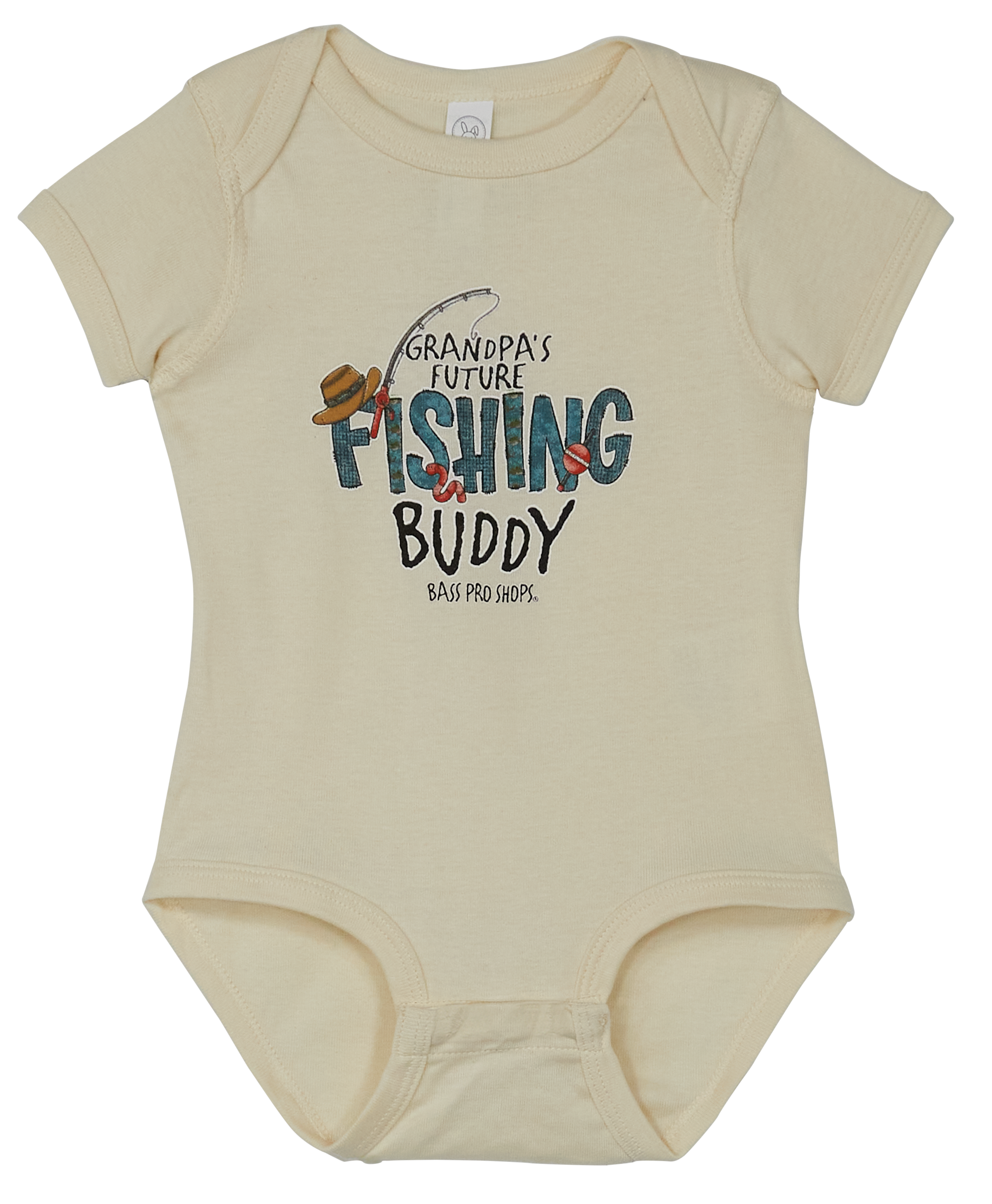 Image of Bass Pro Shops Grandpa's Future Fishing Buddy Short-Sleeve Bodysuit for Babies - Natural - 12 Months