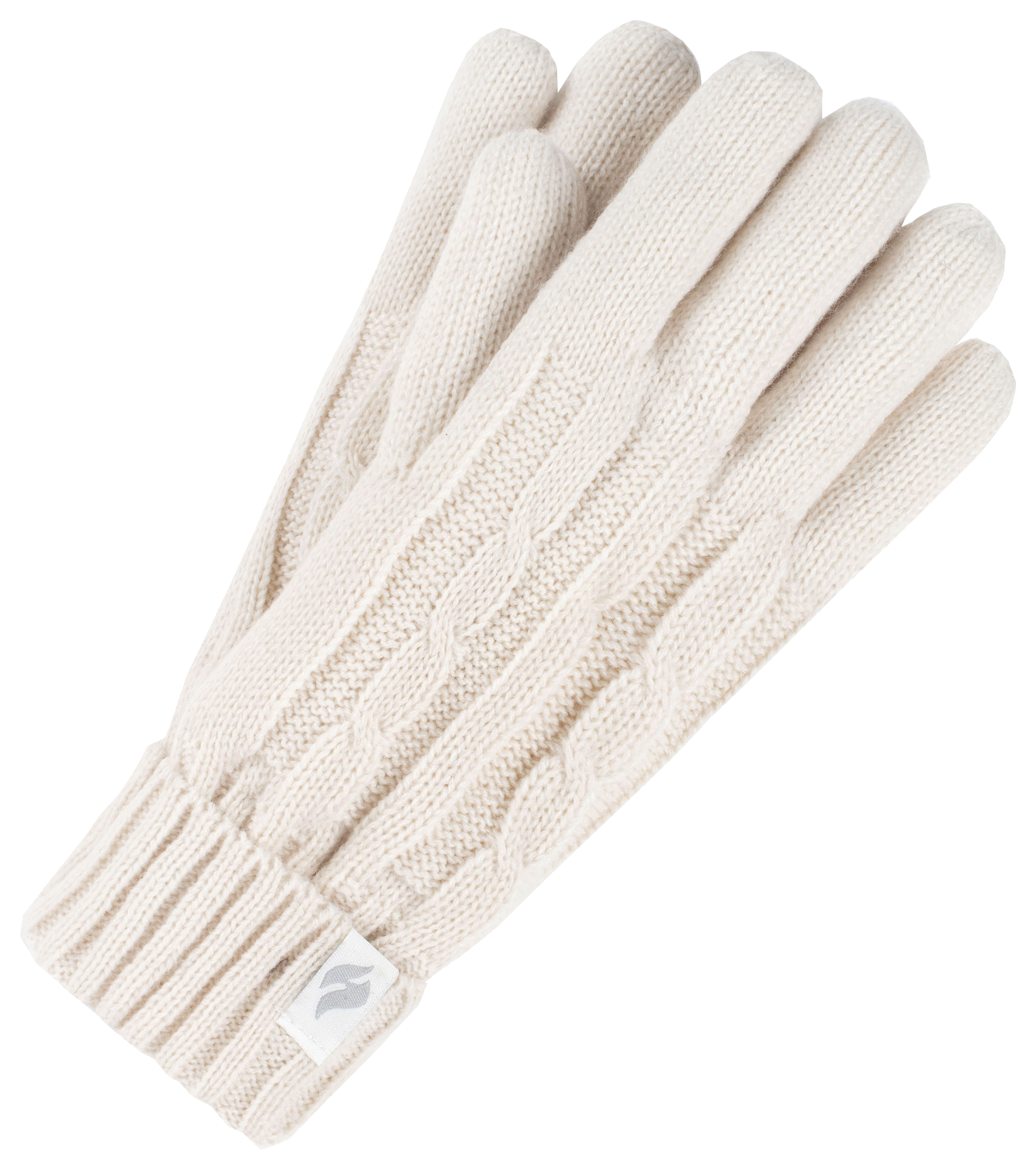 Image of Heat Holders Amelia Twist Cable Knit Gloves for Ladies - Buttercream - S/M