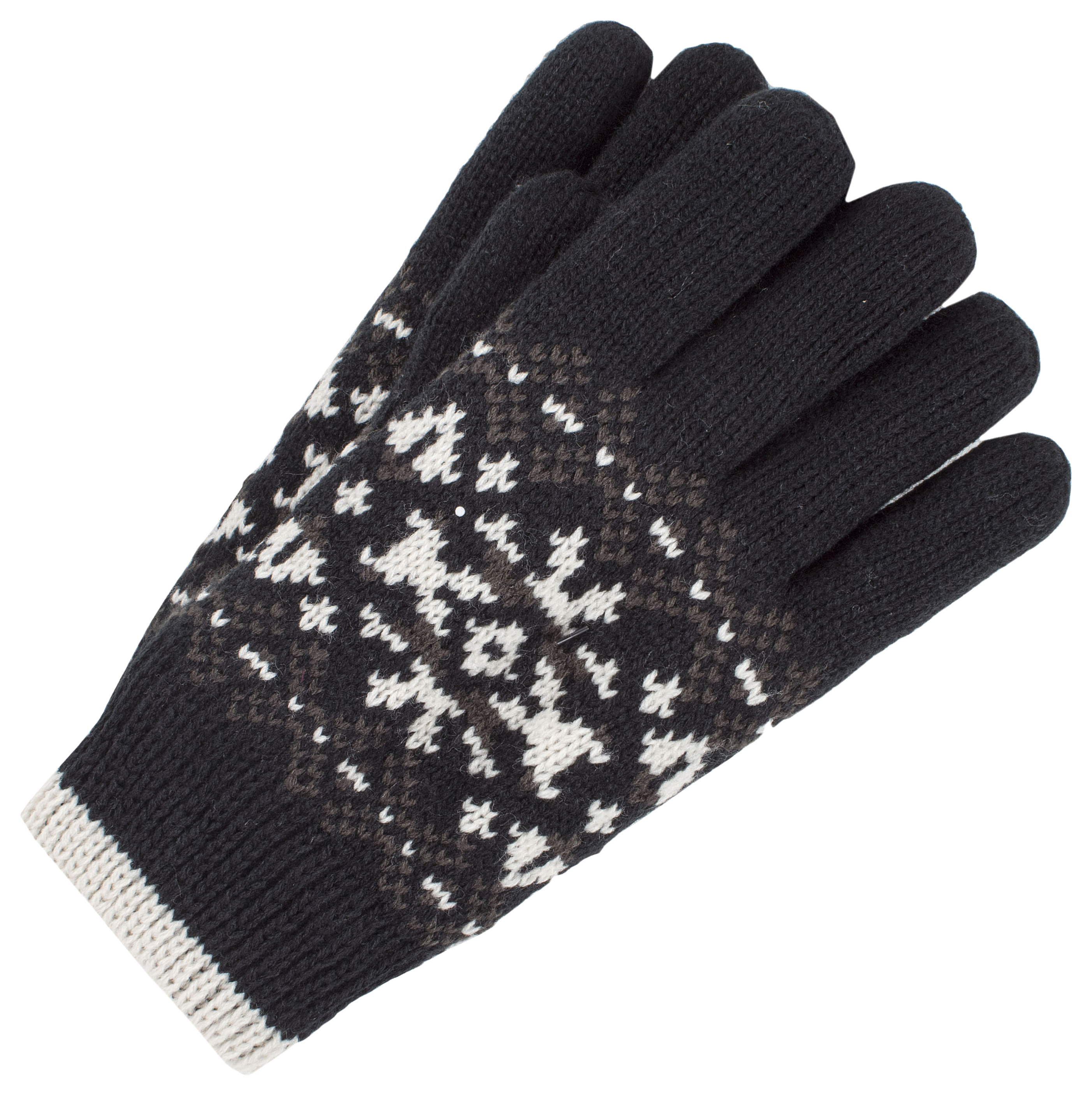 Image of Heat Holders Judith Fairisle Gloves for Ladies - Black - L/XL