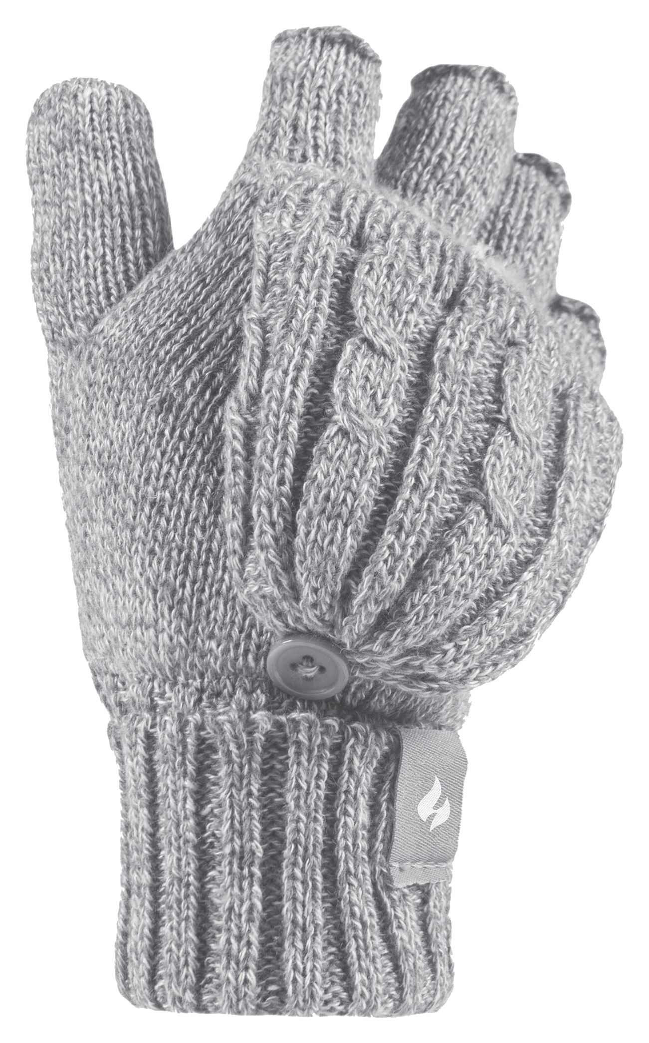 Image of Heat Holders Melinda Cable Knit Converter Gloves for Ladies - Cloud Grey