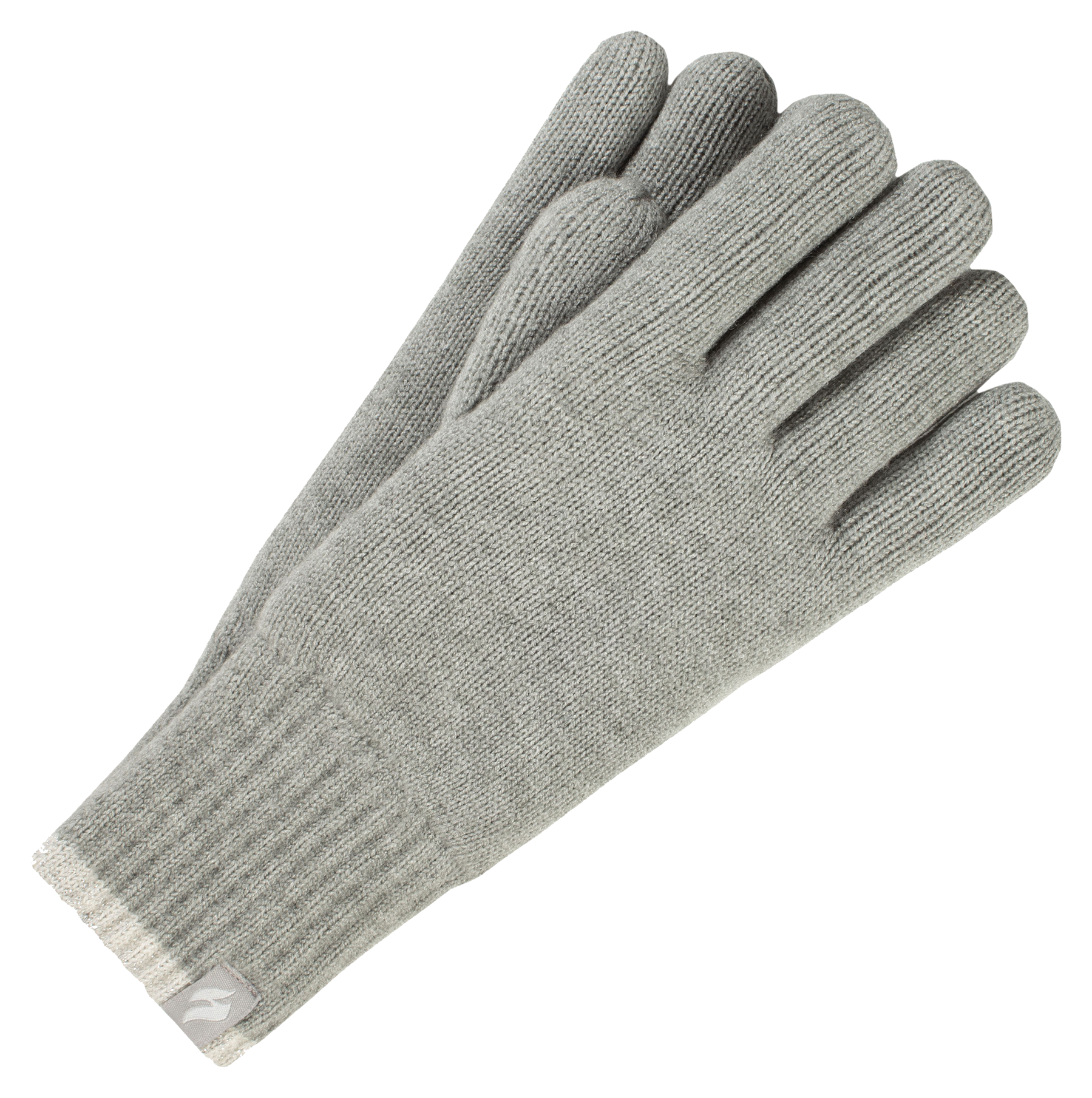 Image of Heat Holders Torrey Lurex Stripe Gloves for Ladies - Light Grey - L/XL