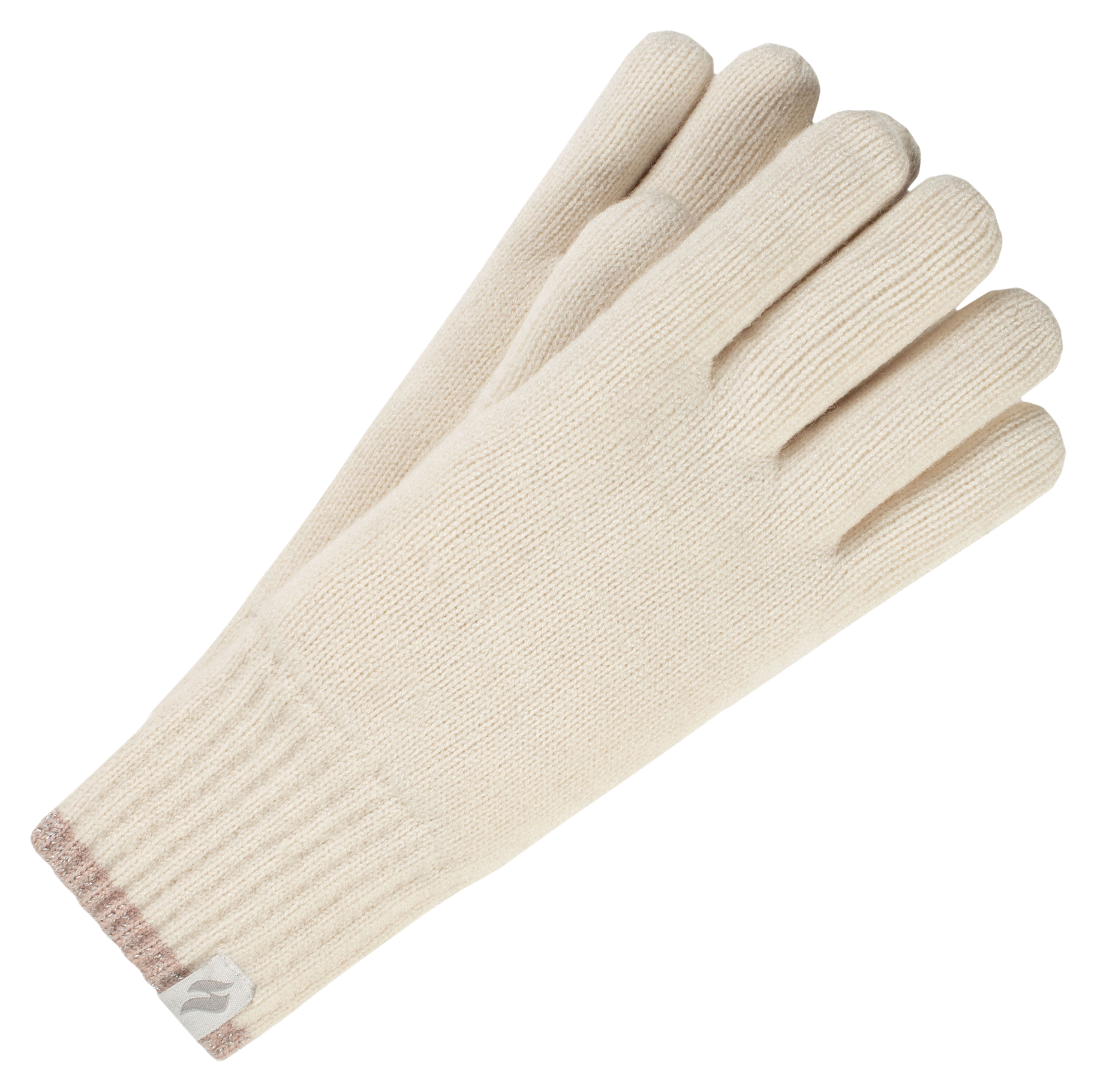 Image of Heat Holders Torrey Lurex Stripe Gloves for Ladies - Buttercream - S/M