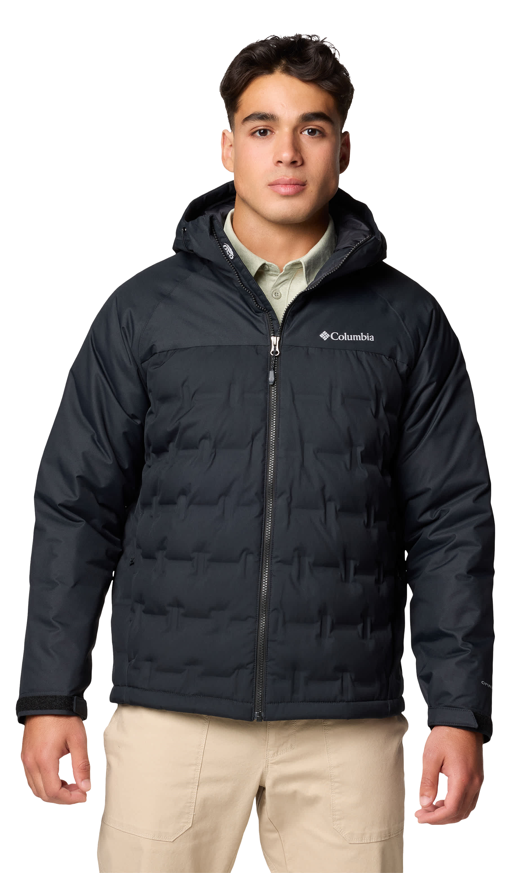 Image of Columbia Grand Trek III Full-Zip Down Hooded Jacket for Men - Black - XXL