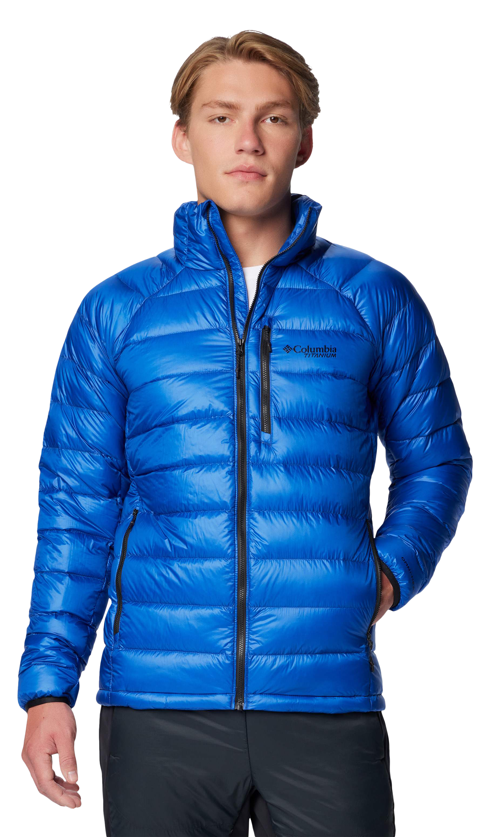 Image of Columbia Arctic Crest Down Jacket for Men - Mountain Blue - XXL