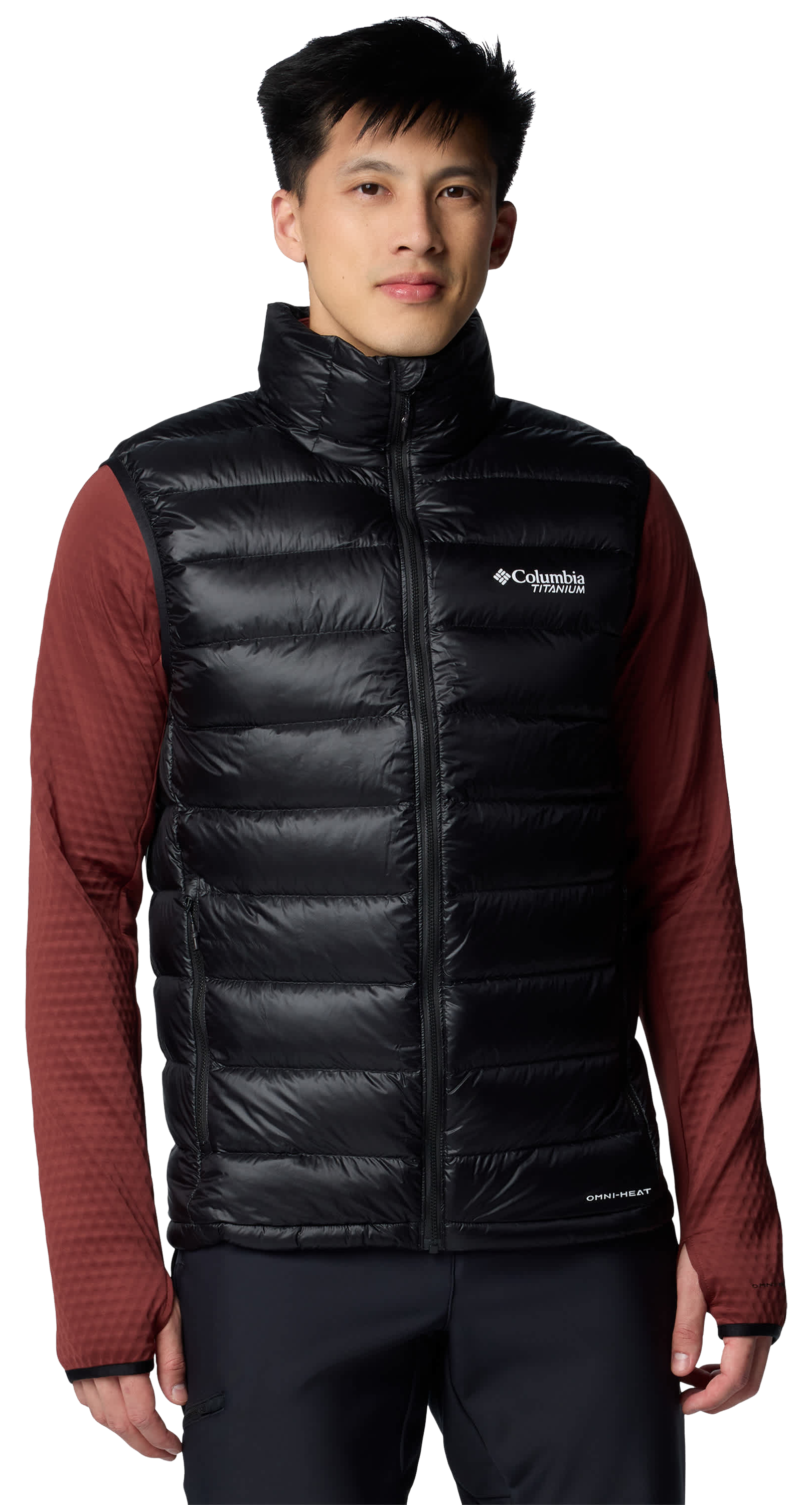 Image of Columbia Arctic Crest Down Vest for Men - Black - S