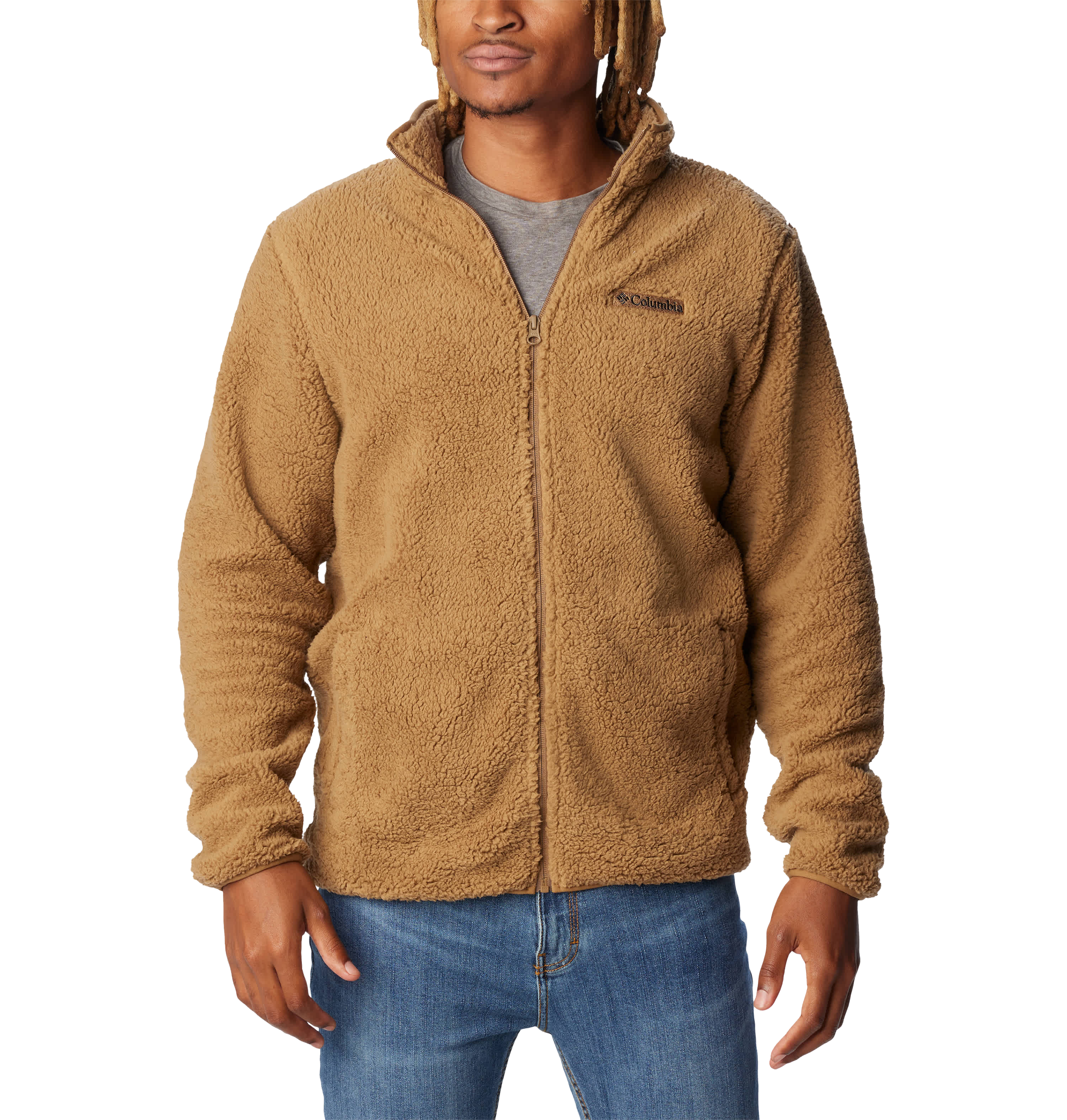 Image of Columbia Rugged Ridge III Sherpa Full-Zip Jacket for Men - Delta - XXL