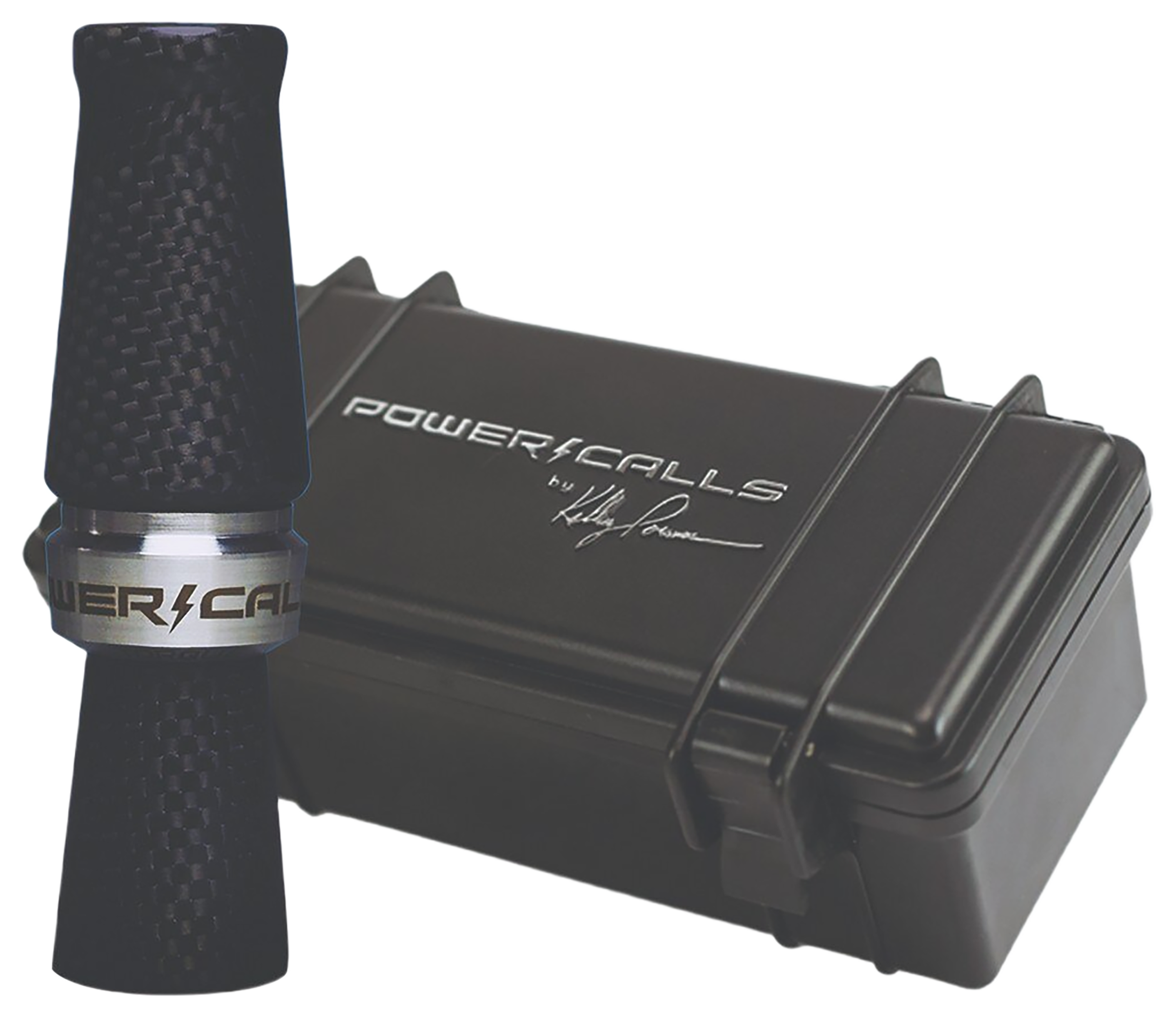 Image of Power Calls Torque CTI Double Reed Duck Call Carbon/Titanium Tone Board