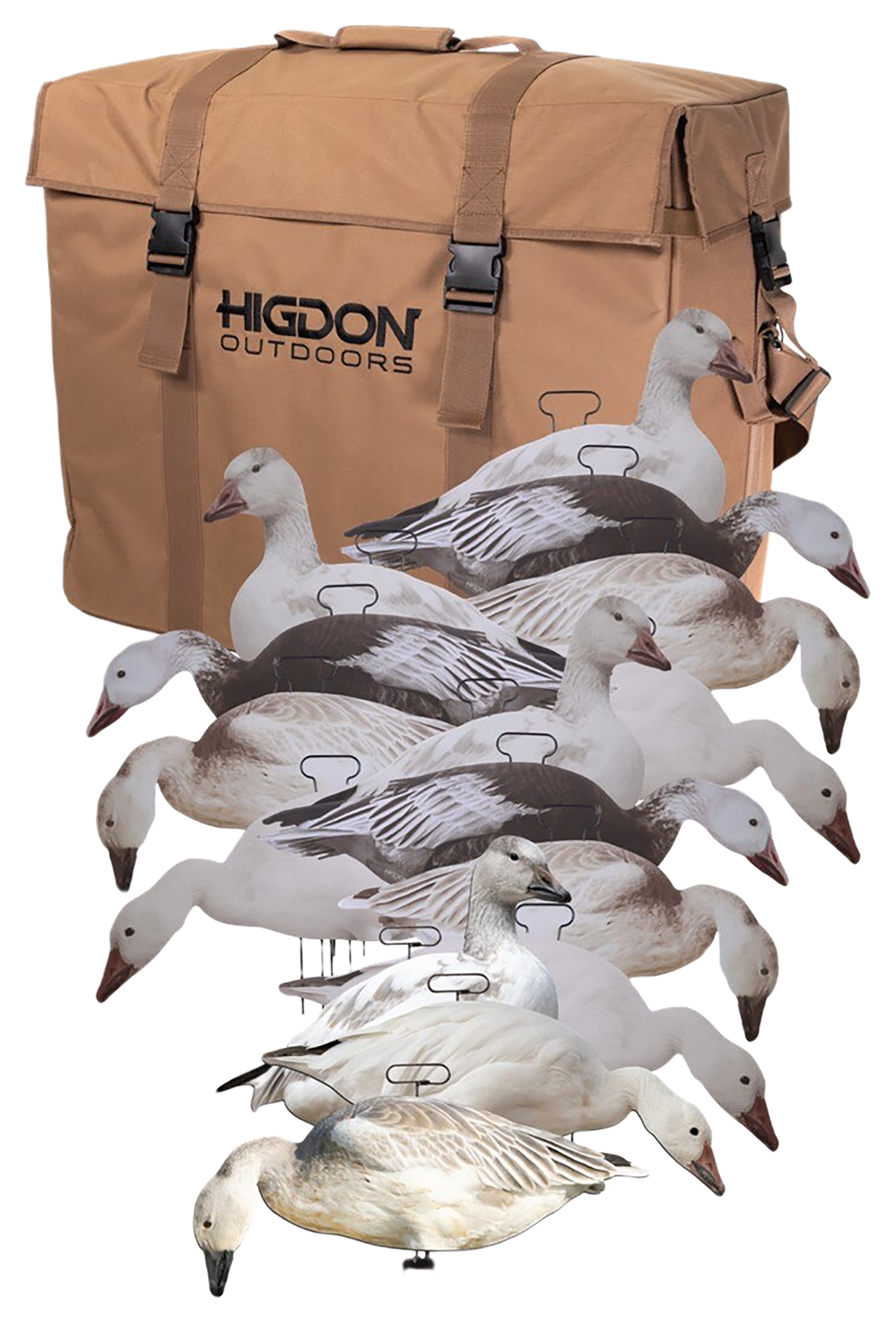Higdon Flats Combo Pack Snow/Blue Goose Silhouette Decoys 48 Combo Pack Plus Bag - Higdon Outdoors