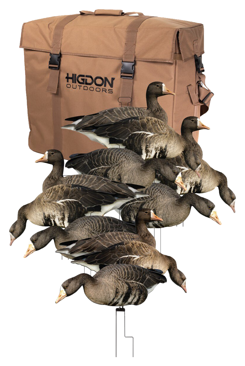 Higdon Flats Combo Pack Speck Silhouette Goose Decoys 48 Combo Pack Plus Bag                                                    