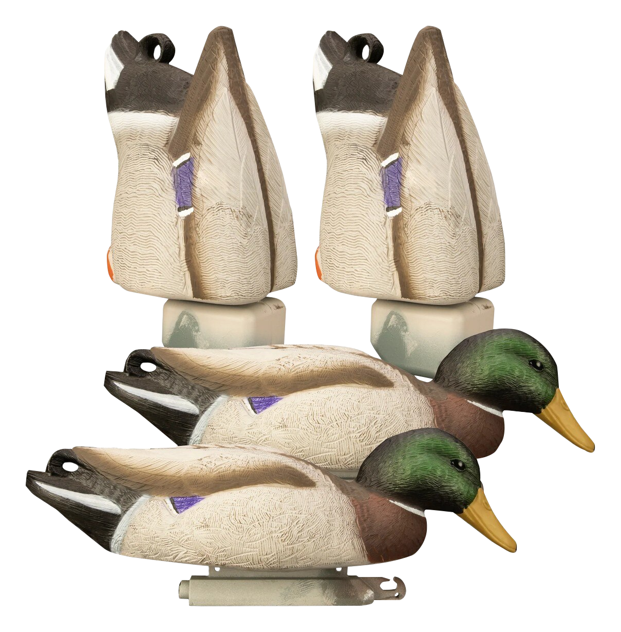 Image of Higdon Magnum Mallard Feeder Pack Foam Filled Drake Decoys 4 Pack