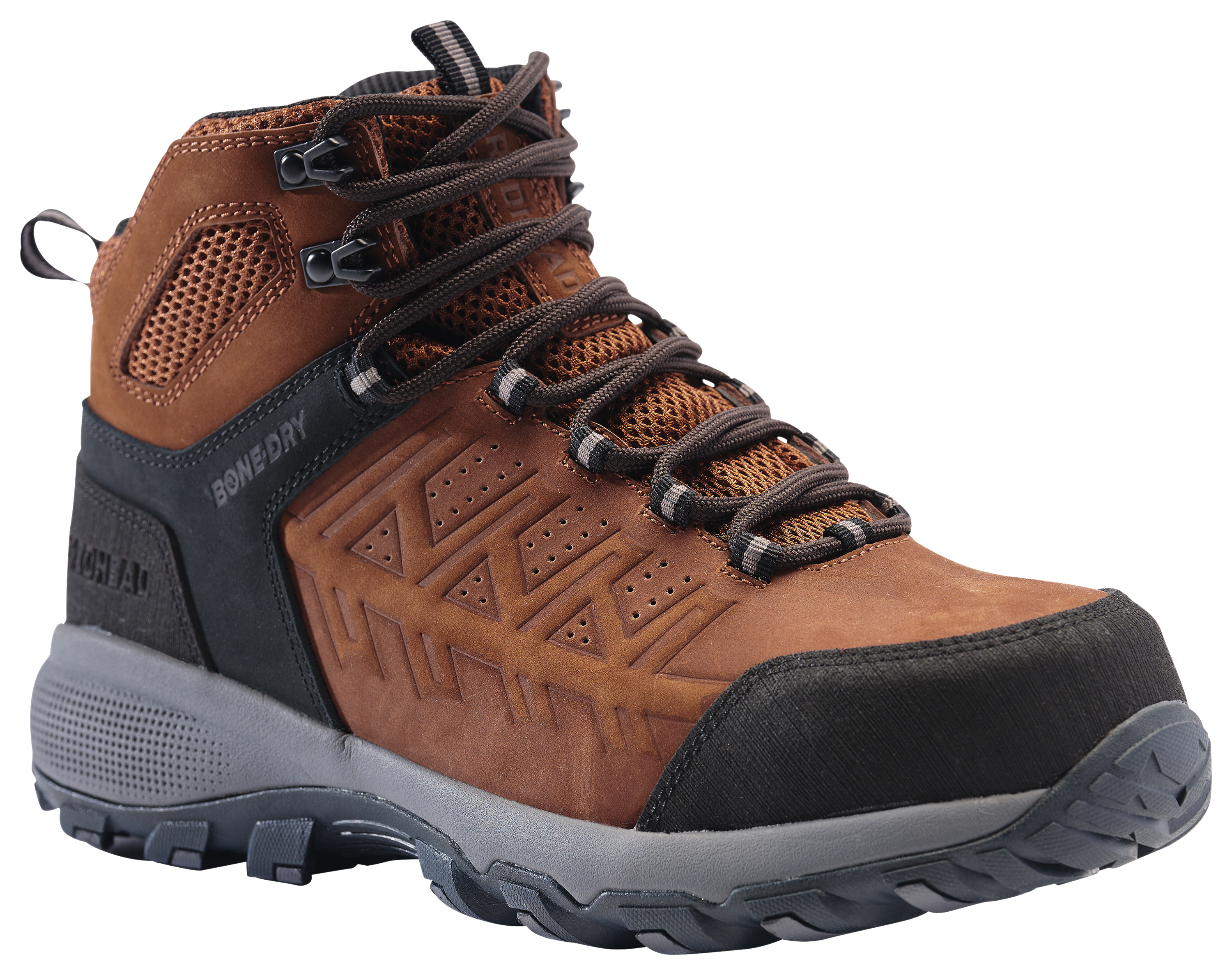Image of RedHead Roughneck LT Mid Composite Toe Work Boots for Men - Toffee - 11.5W