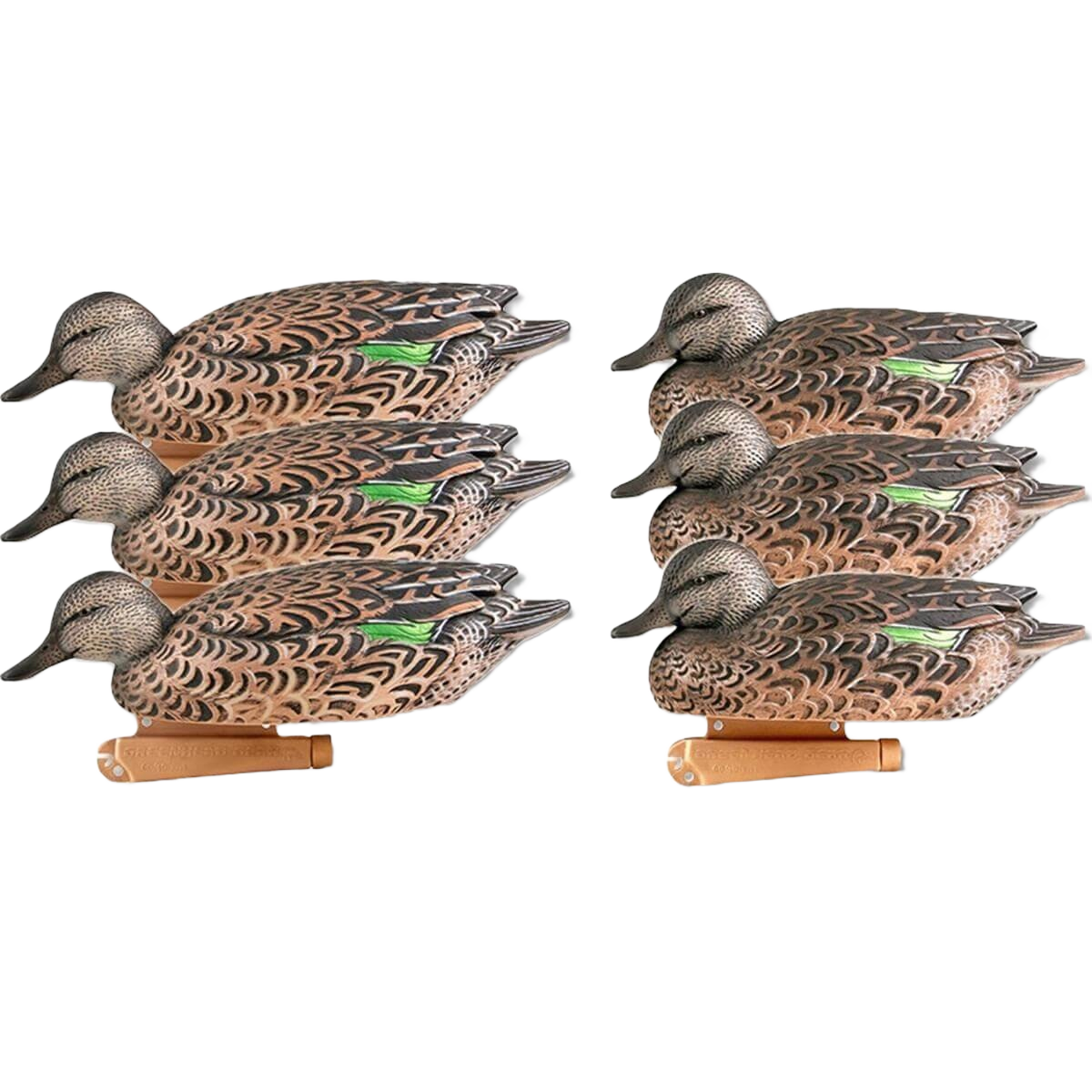 Image of GHG Pro Grade Early Season Hen Pack Green-Winged Teal Duck Decoys 6 Pack