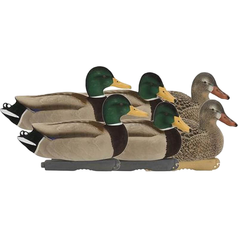 Image of GHG Pro Grade Fully Flocked Elite Mallard Duck Decoys Active 6 Pack