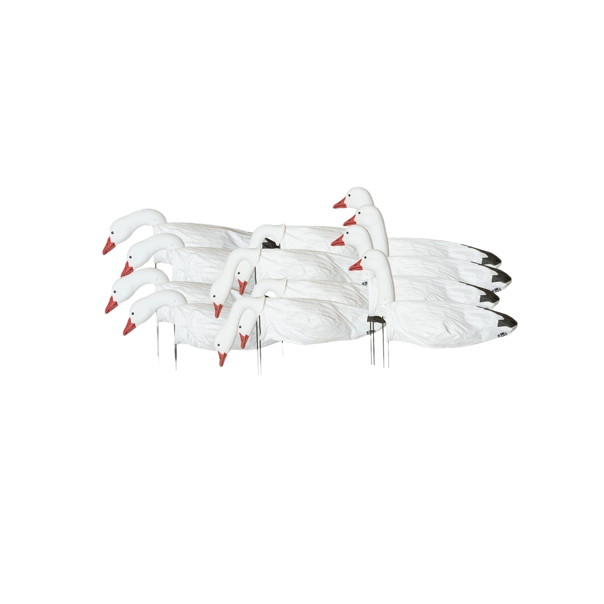 Image of GHG 3D Head Pro Grade Sock Snow Goose Decoys Harvester 12 Pack