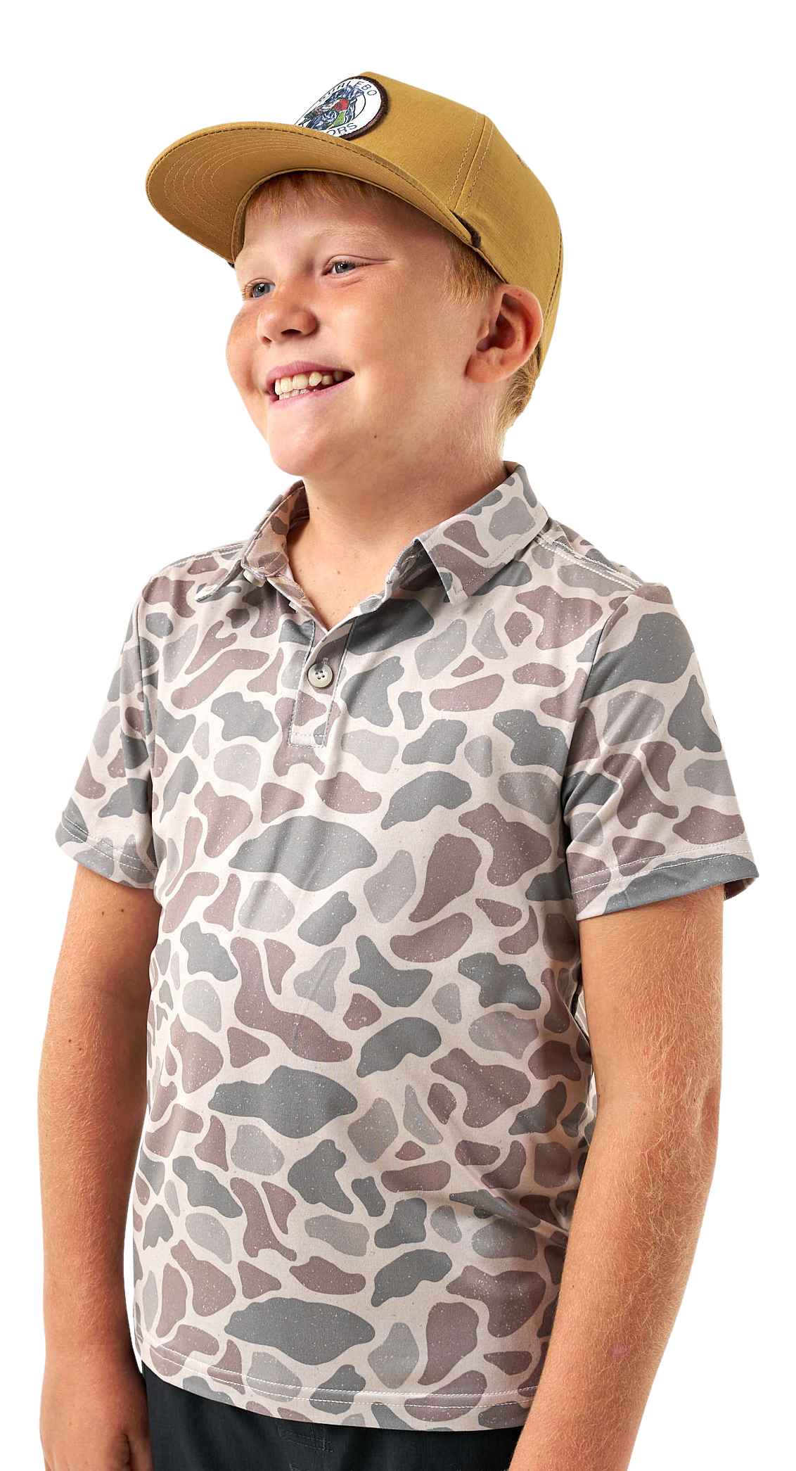 Image of BURLEBO Performance Polo for Kids - Camo