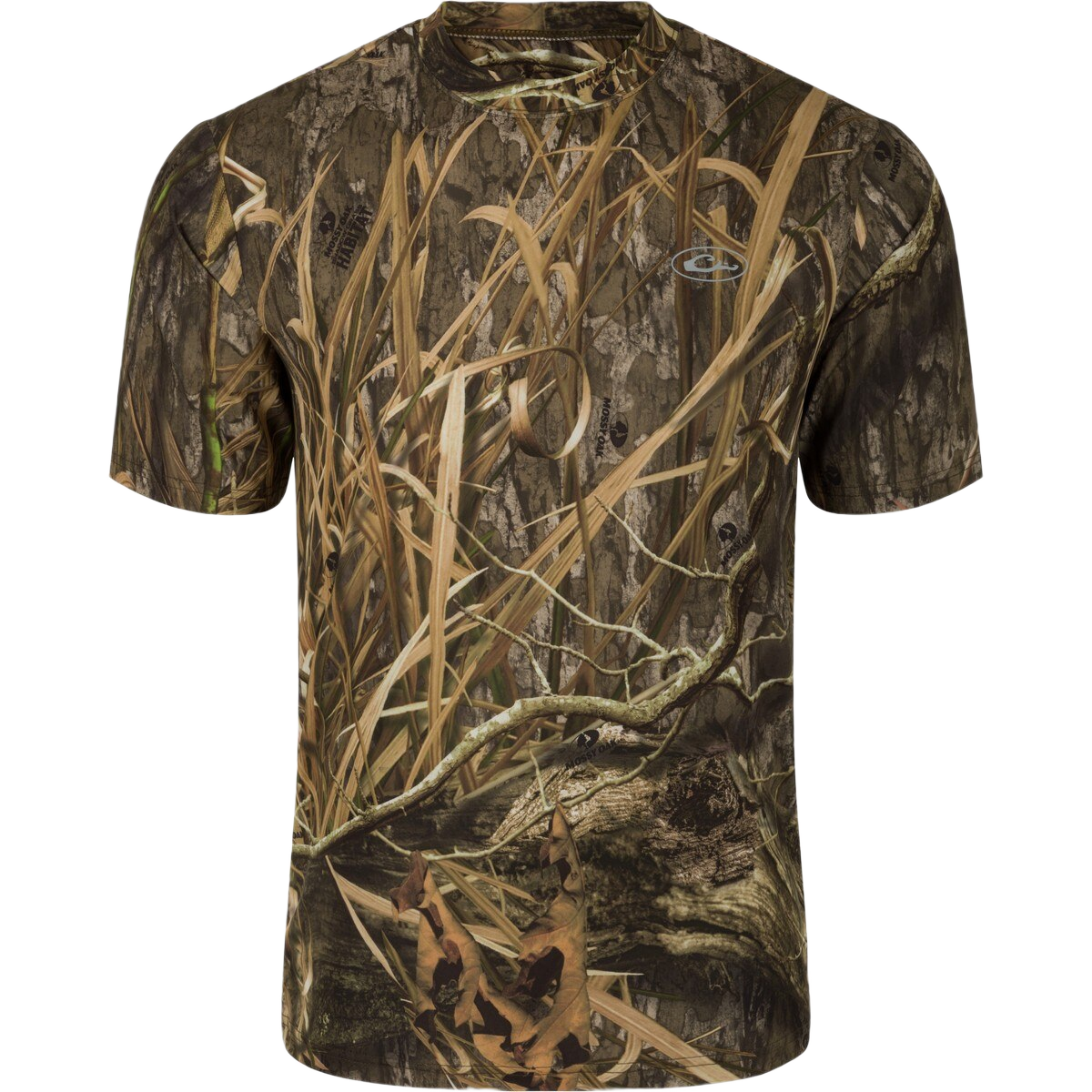 Image of Drake EST Performance Crew Short Sleeve Tee - Mossy Oak Shadow Grass Habitat - L