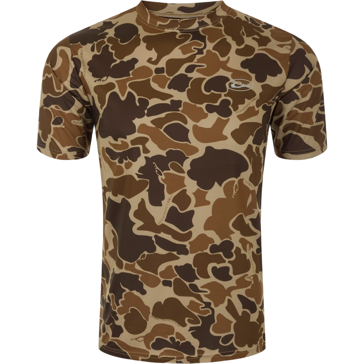 Image of Drake EST Performance Crew Short Sleeve Tee - Drake Old School Camo - L