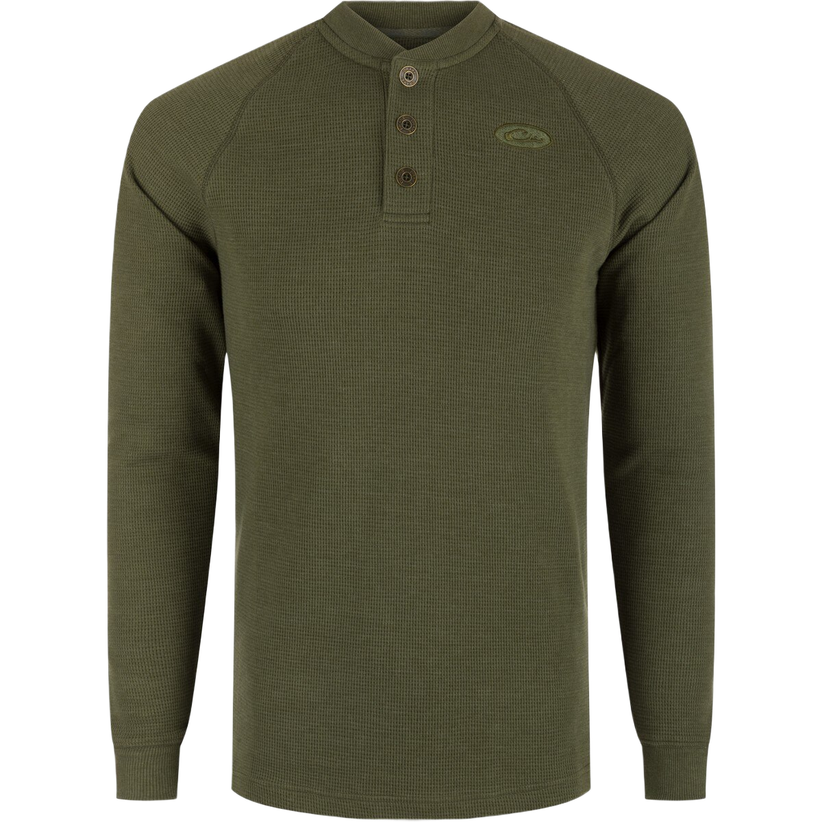 DRAKE Weston Lakes Waffle Long Sleeve Henley