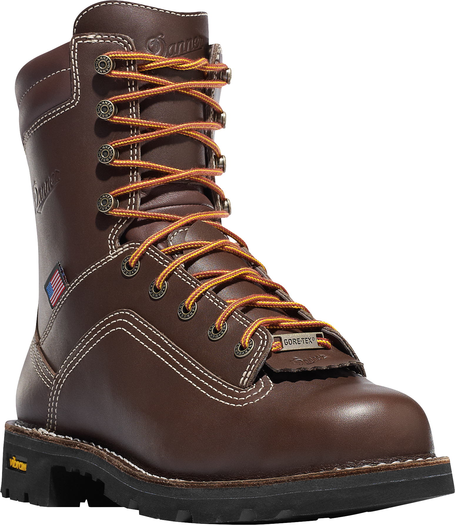Danner Quarry USA Brown GORE-TEX Alloy Toe Work Boots for Men - Brown - 7M