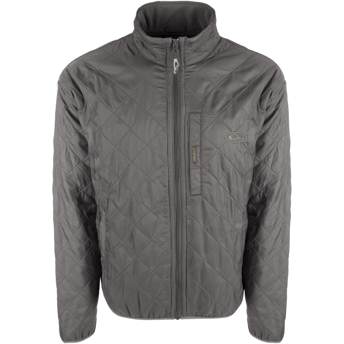Image of Drake Delta Quilted Fleece Lined Jacket - Gray - XXXL
