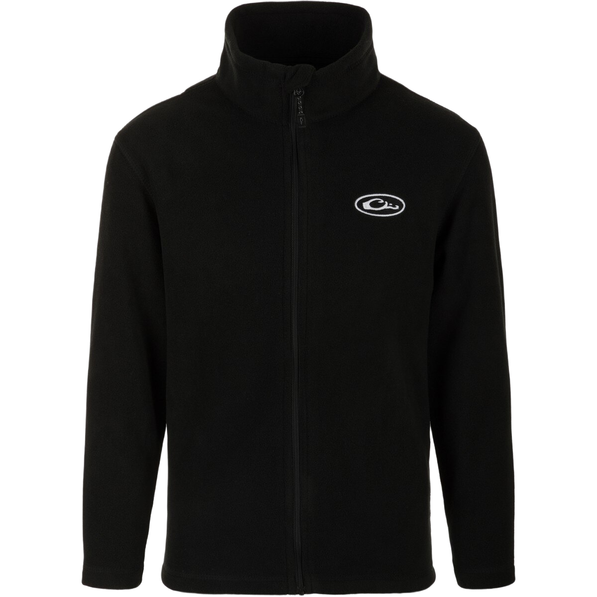 Image of Drake Youth Camp Fleece Full Zip Pullover - Caviar Black - 12