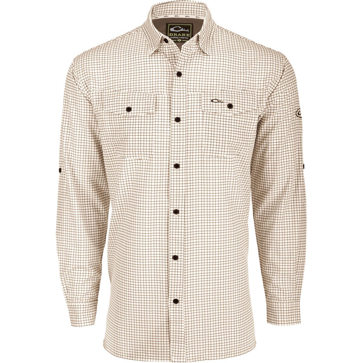 DRAKE Traveler's Minigrid Long Sleeve Shirt