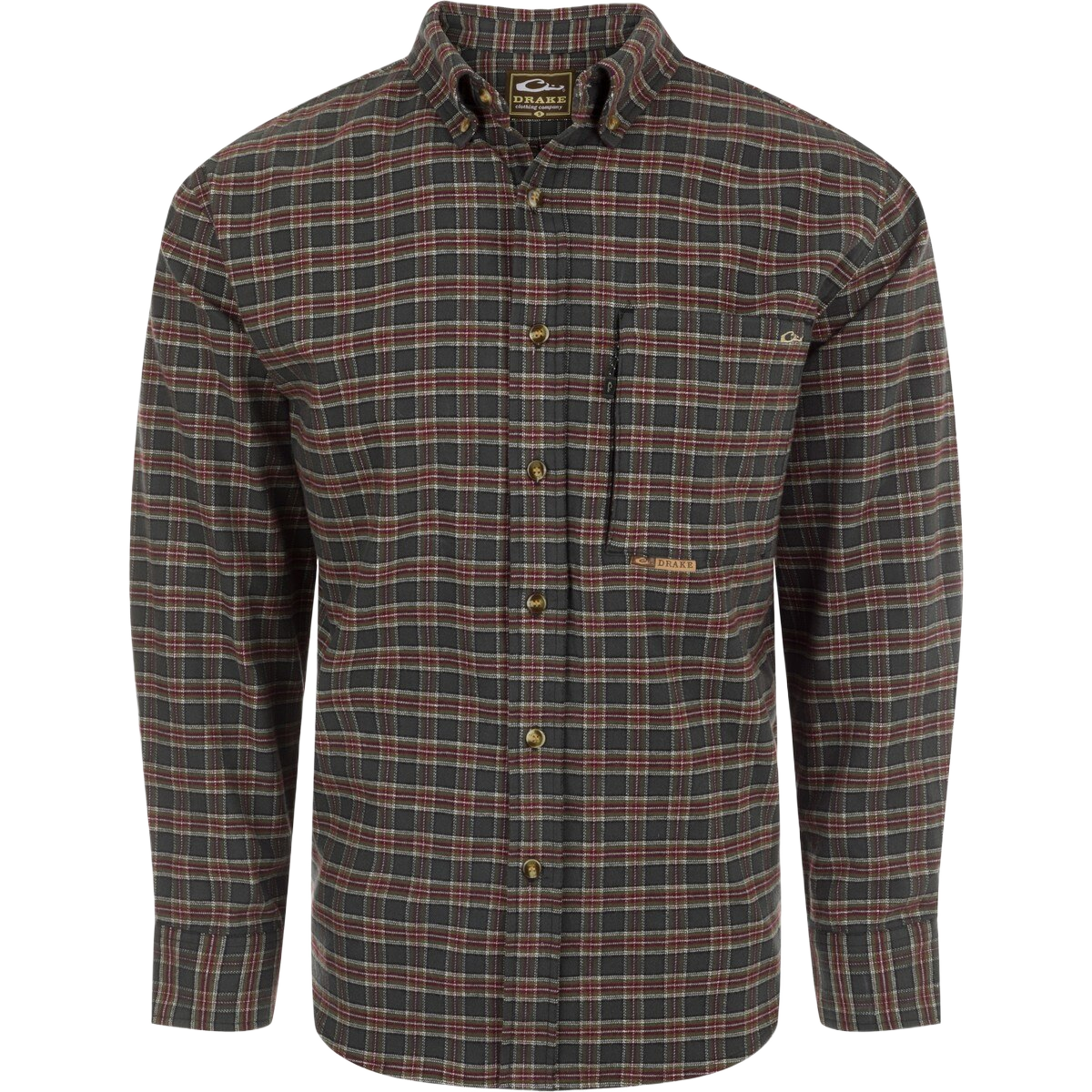 DRAKE Autumn Brushed Twill Trad Plaid Long Sleeve Shirt