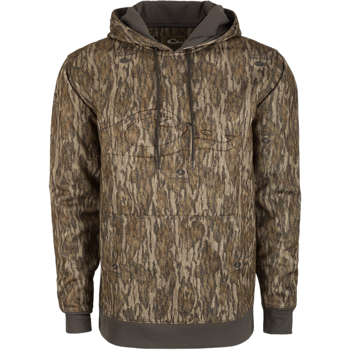 Image of Drake Back Eddy Embossed Hoodie - Mossy Oak Bottomland - 2XL