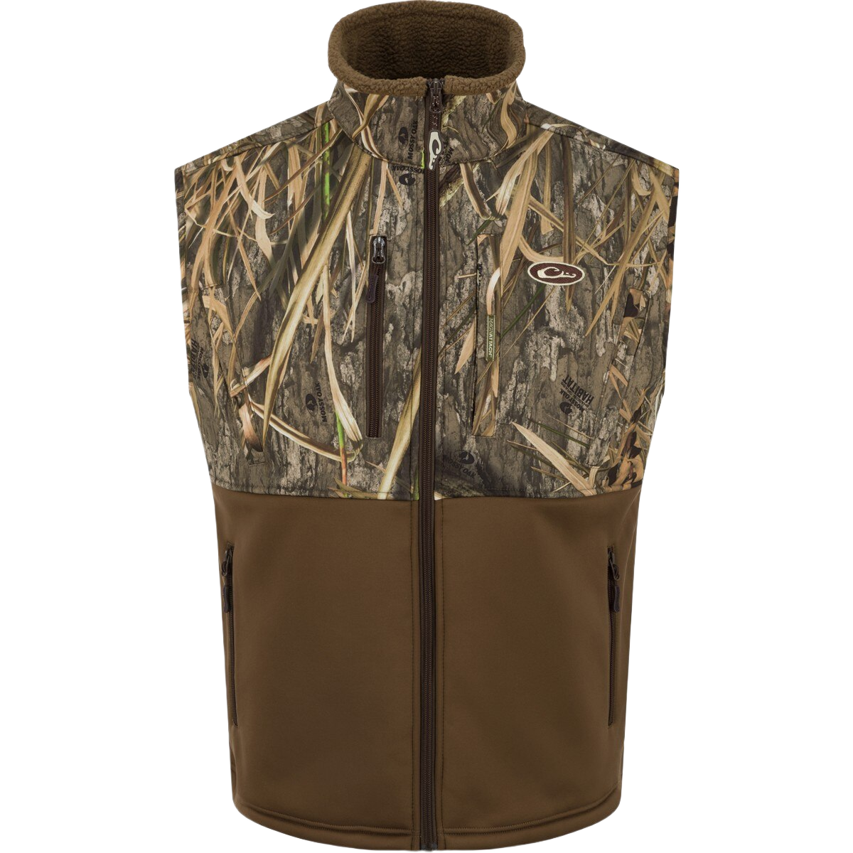 Image of Drake Hole Shot Windproof Eqwader Vest - Mossy Oak Blades Habitat - 3XL