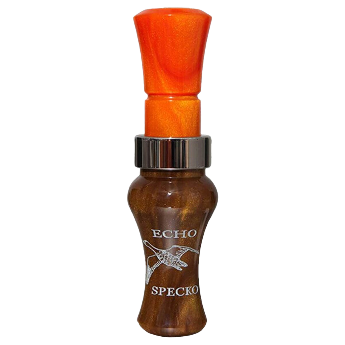 Image of Echo Acrylic Specko Single Reed Goose Call - Orange/Carmel Pearl