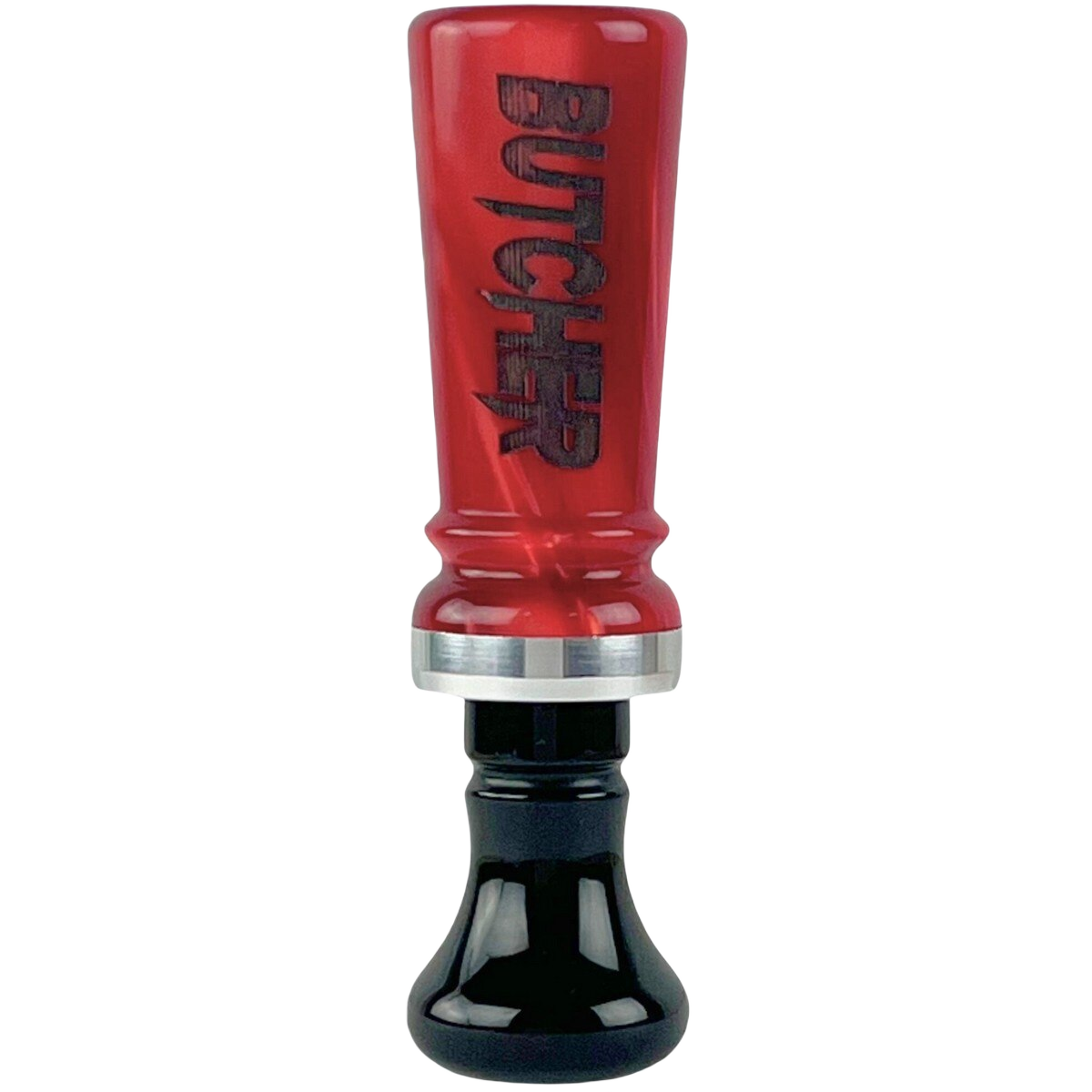Image of Elite Shortbarrel Butcher Duck Call - Red/Pearl/Black