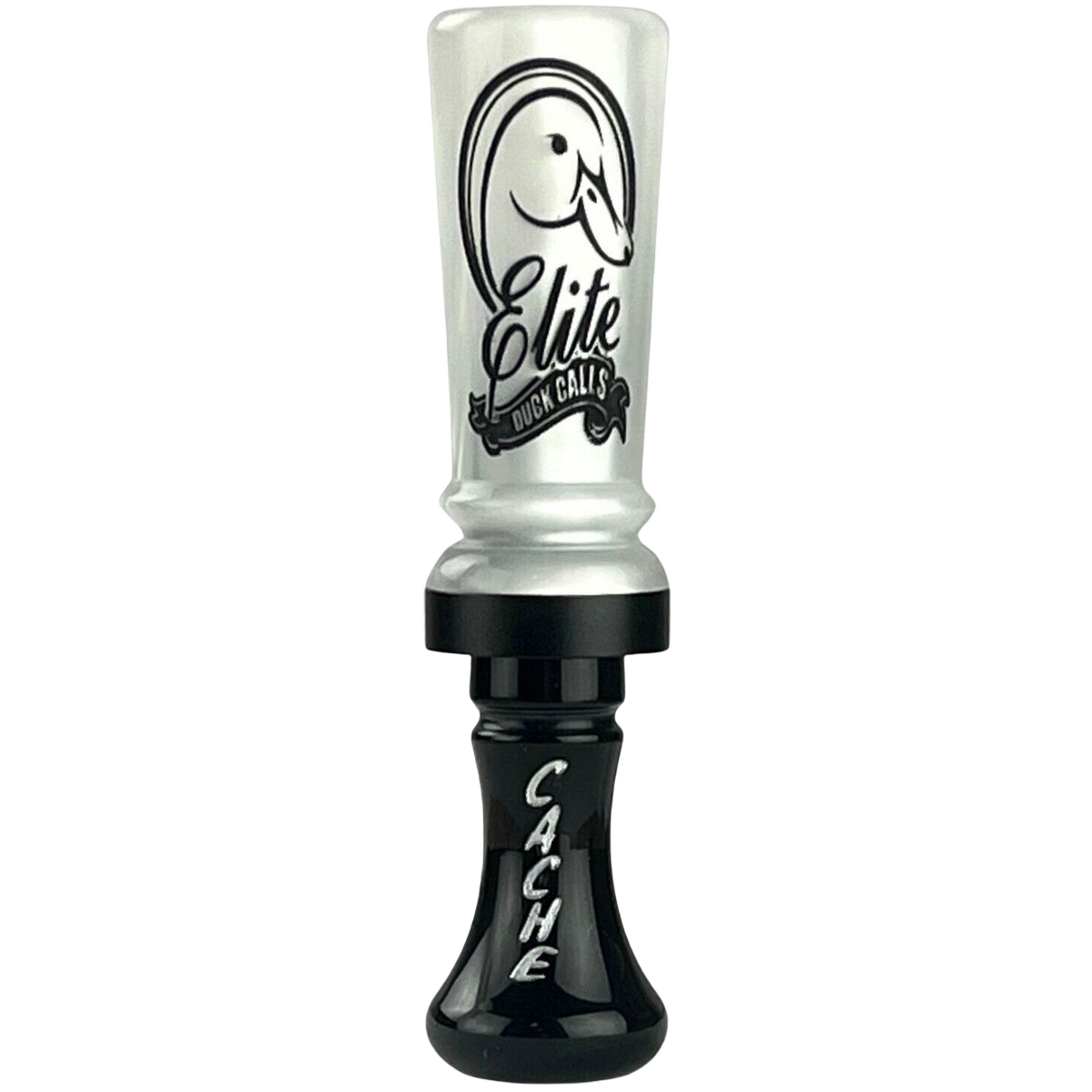 Image of Elite Cache Double Reed Duck Call - White Pearl/Black