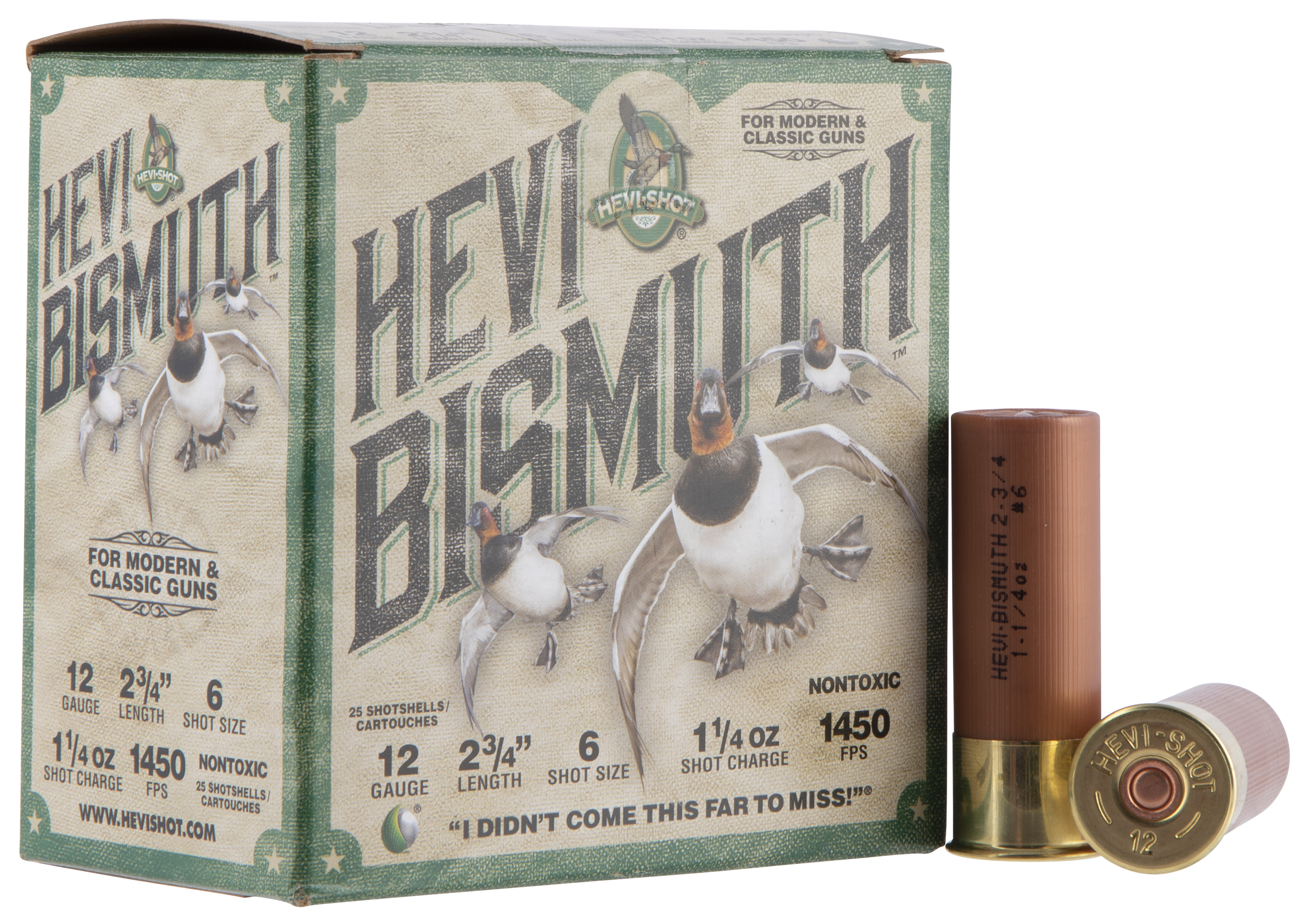 HEVI-Shot HEVI-Bismuth 12-Ga. 2-3/4″ 1-1/4 oz. Waterfowl Shotshells - #6 - 250 Rounds - HEVI-Shot