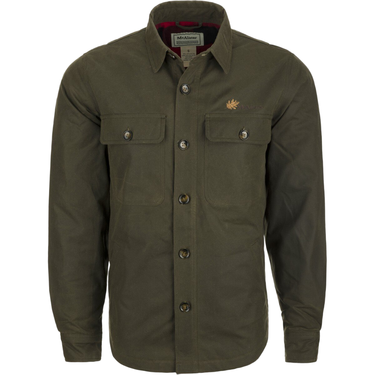 Image of McAlister Waxed Cotton Jac-Shirt - Green - M